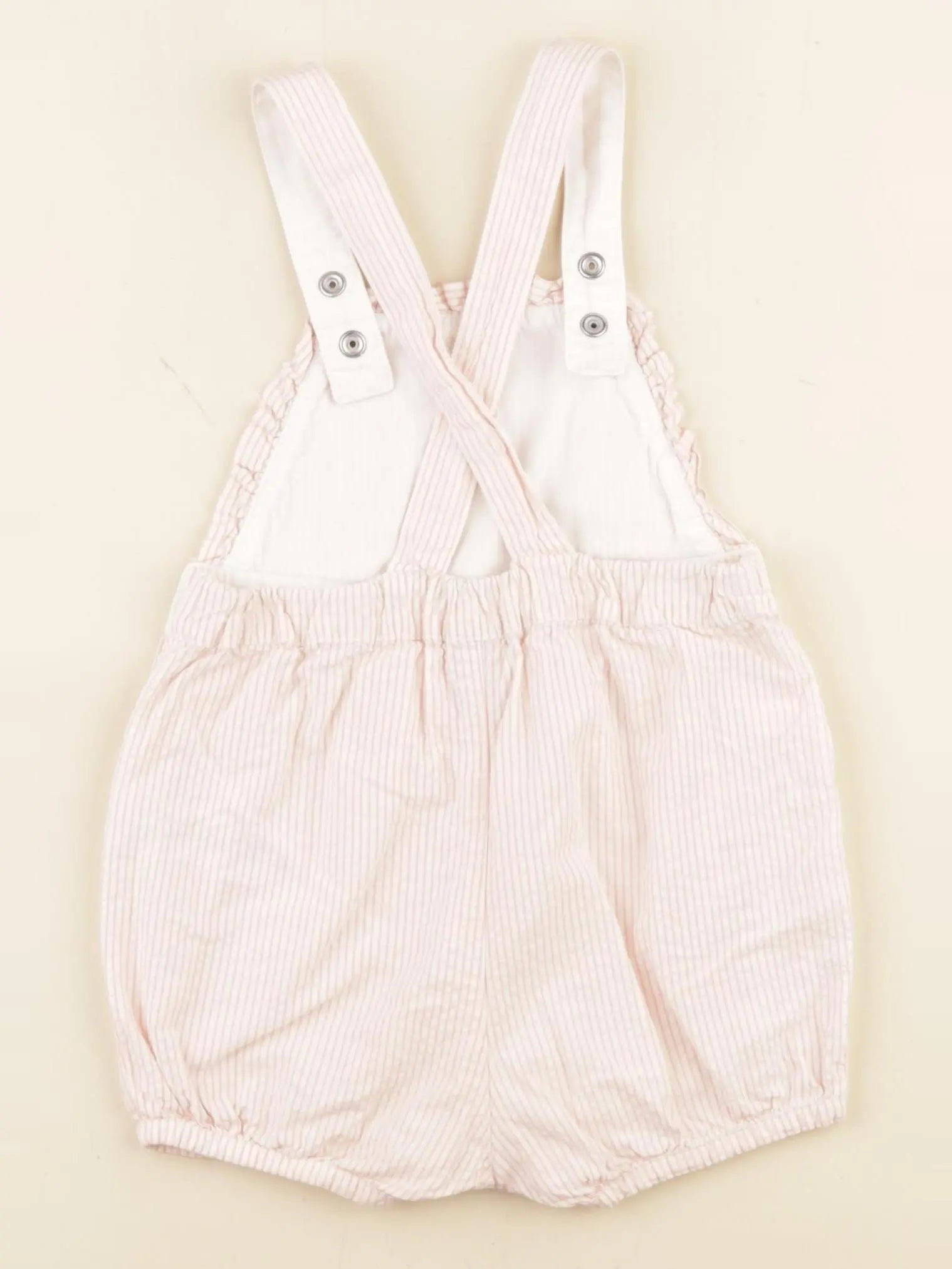 Petit Bateau - salopette blanc, rose - 18 mois