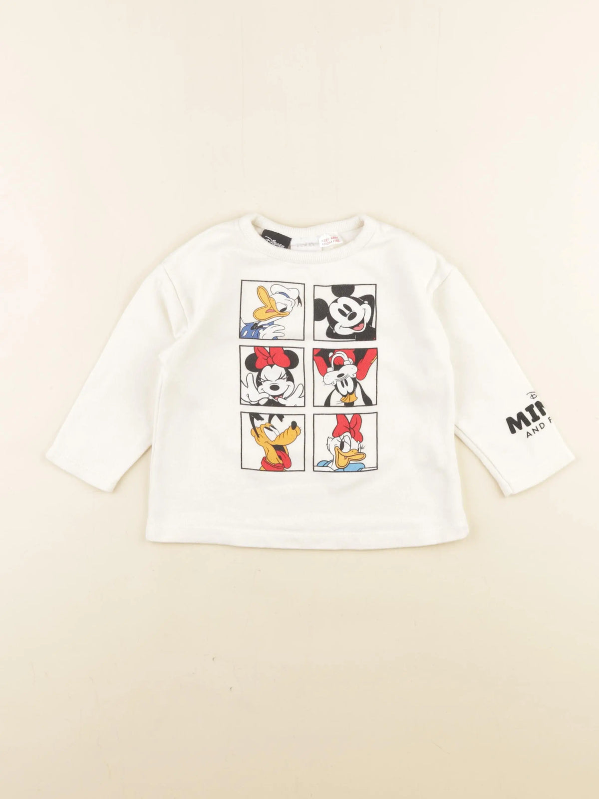 Zara - sweat blanc - 9/12 mois