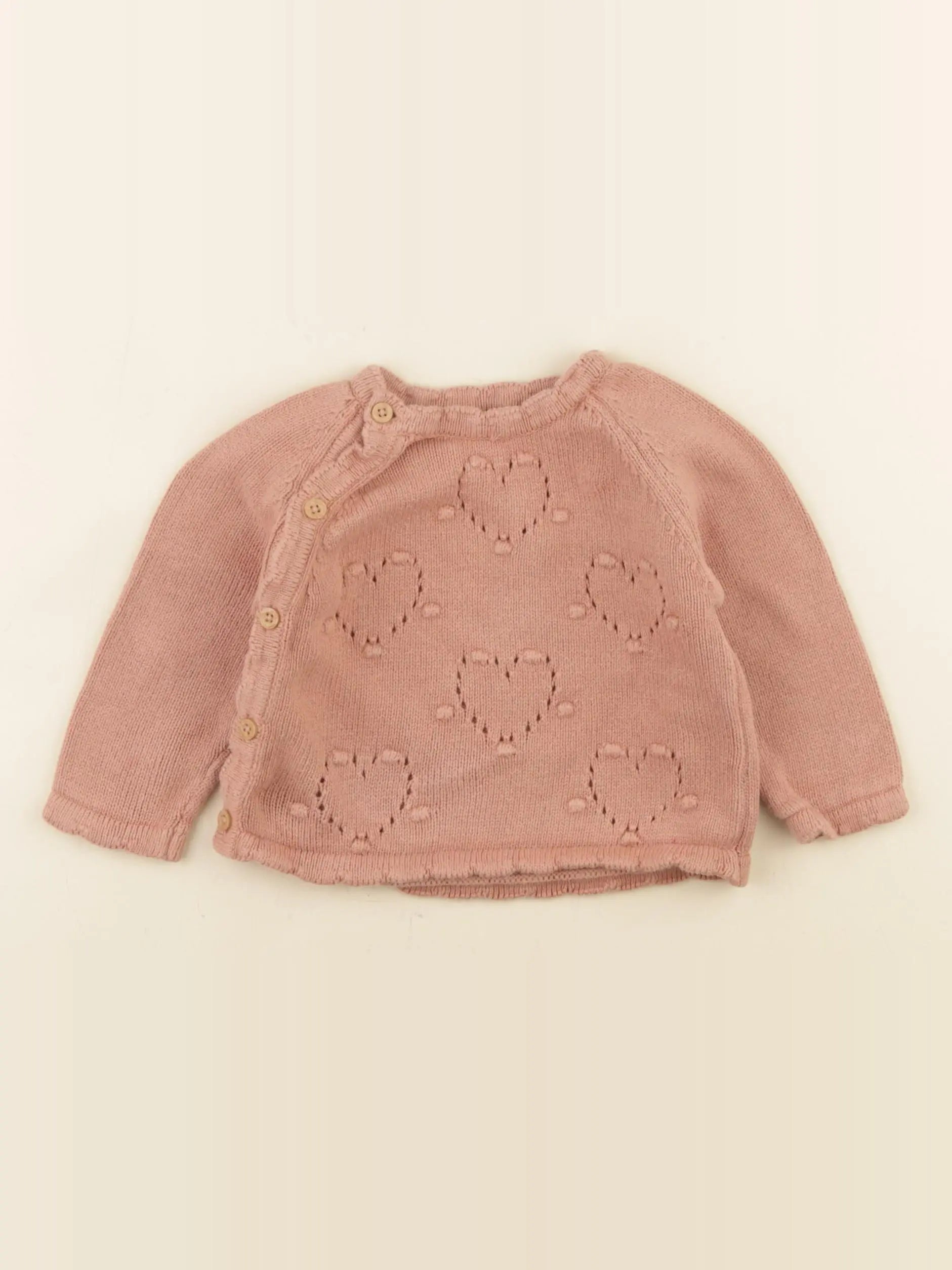 Vertbaudet - pull rose - 9 mois