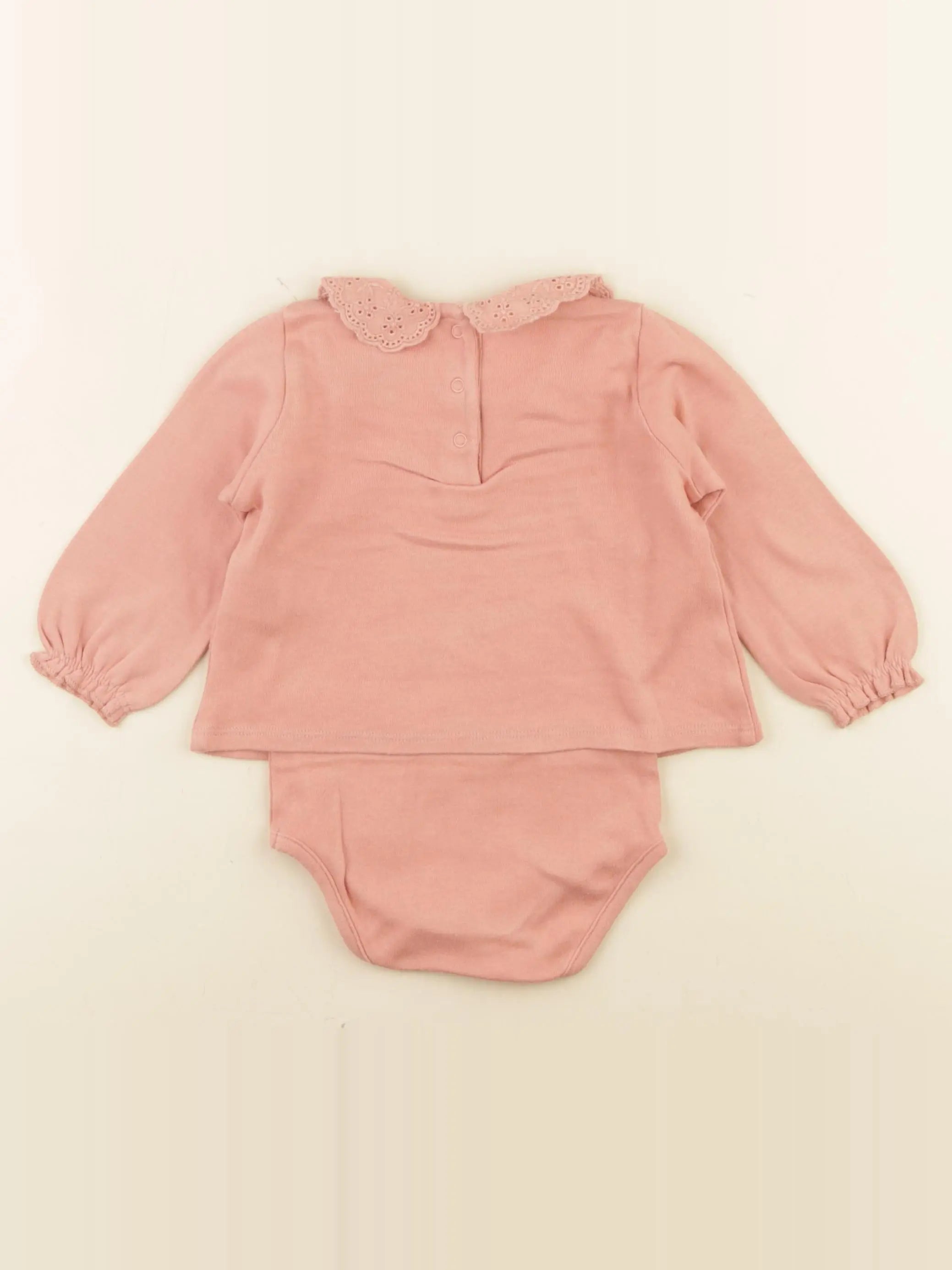 Vertbaudet - body tee-shirt rose - 9 mois
