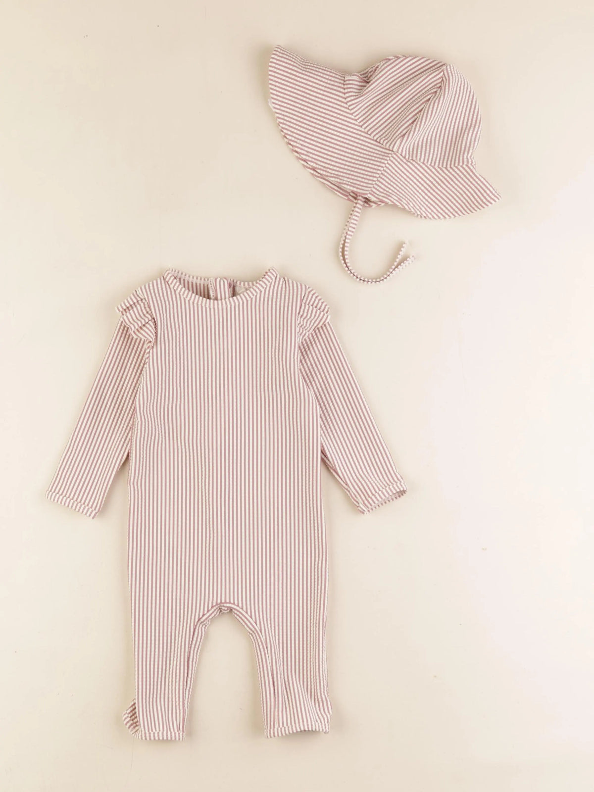 Lil'Atelier - ensemble de bain beige, marron - 2/6 mois