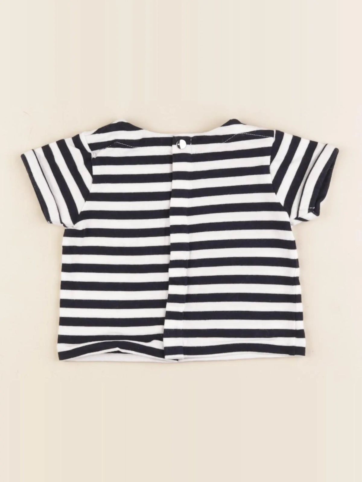 Jacadi - tee-shirt blanc, bleu - 3 mois