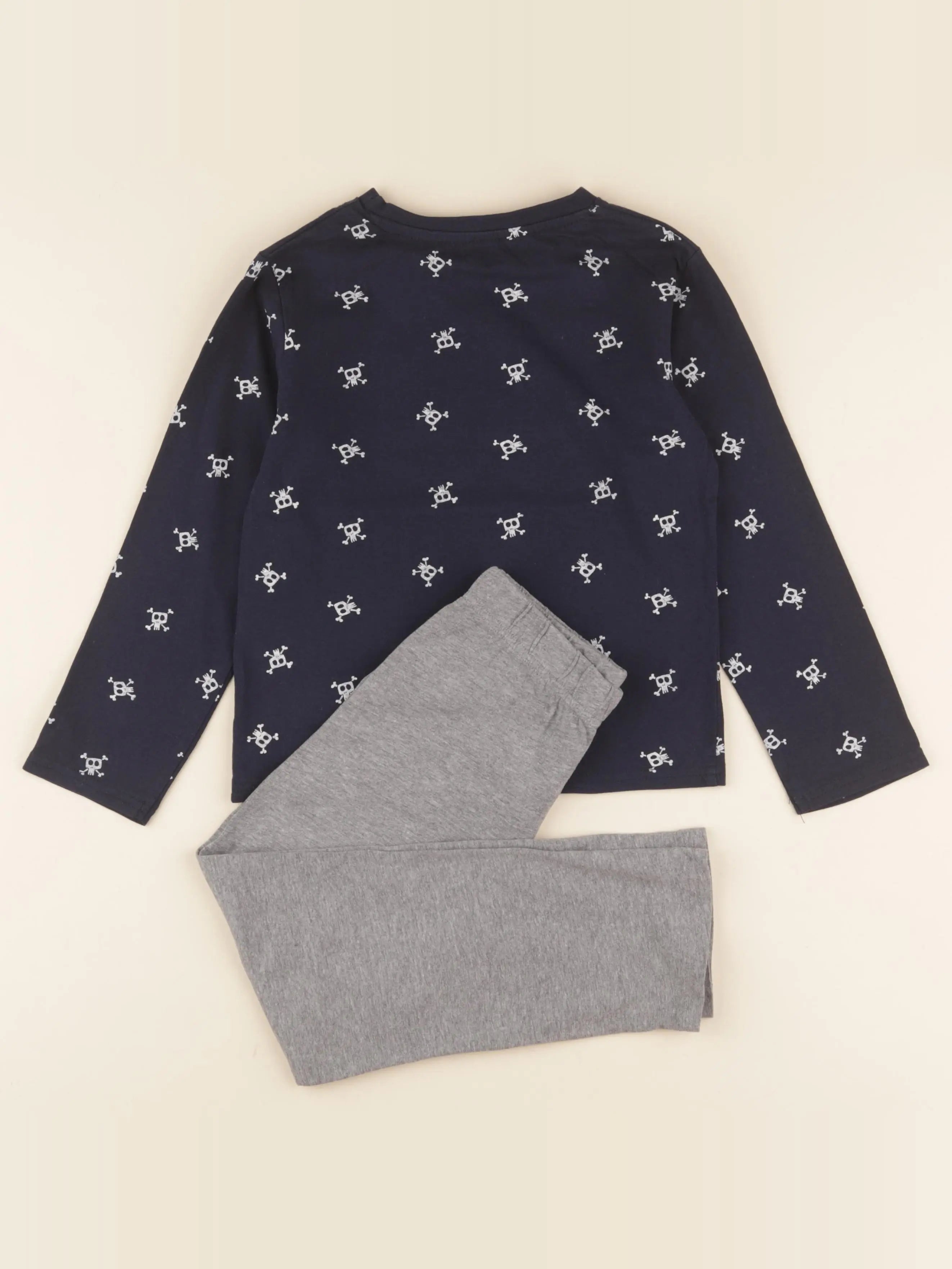 Vertbaudet - pyjama coton gris - 6 ans