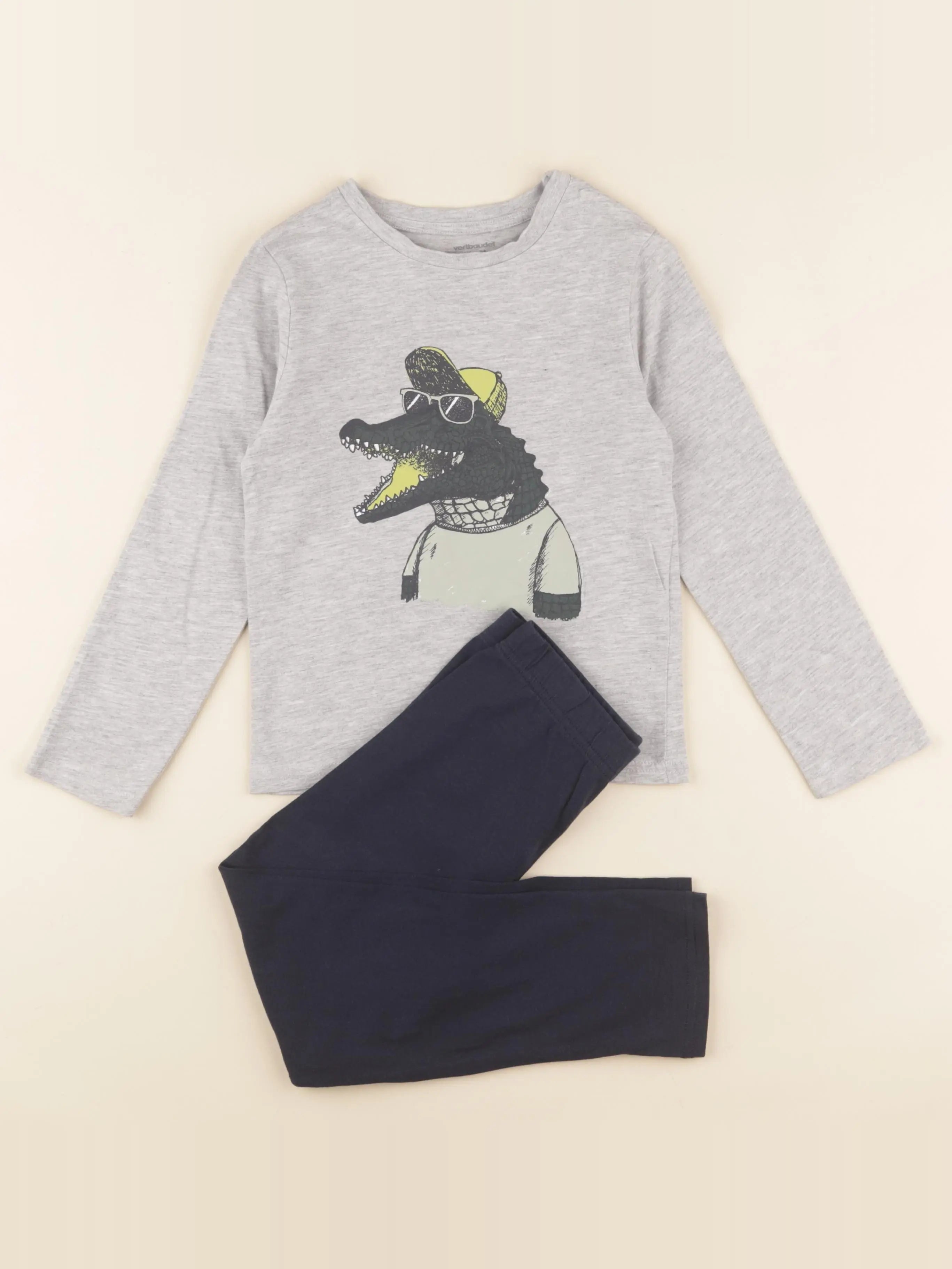 Vertbaudet - pyjama coton bleu - 6 ans