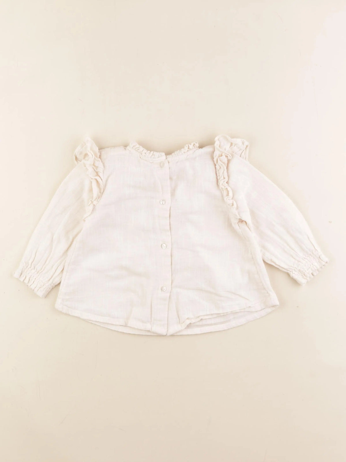 Vertbaudet - blouse beige - 9 mois