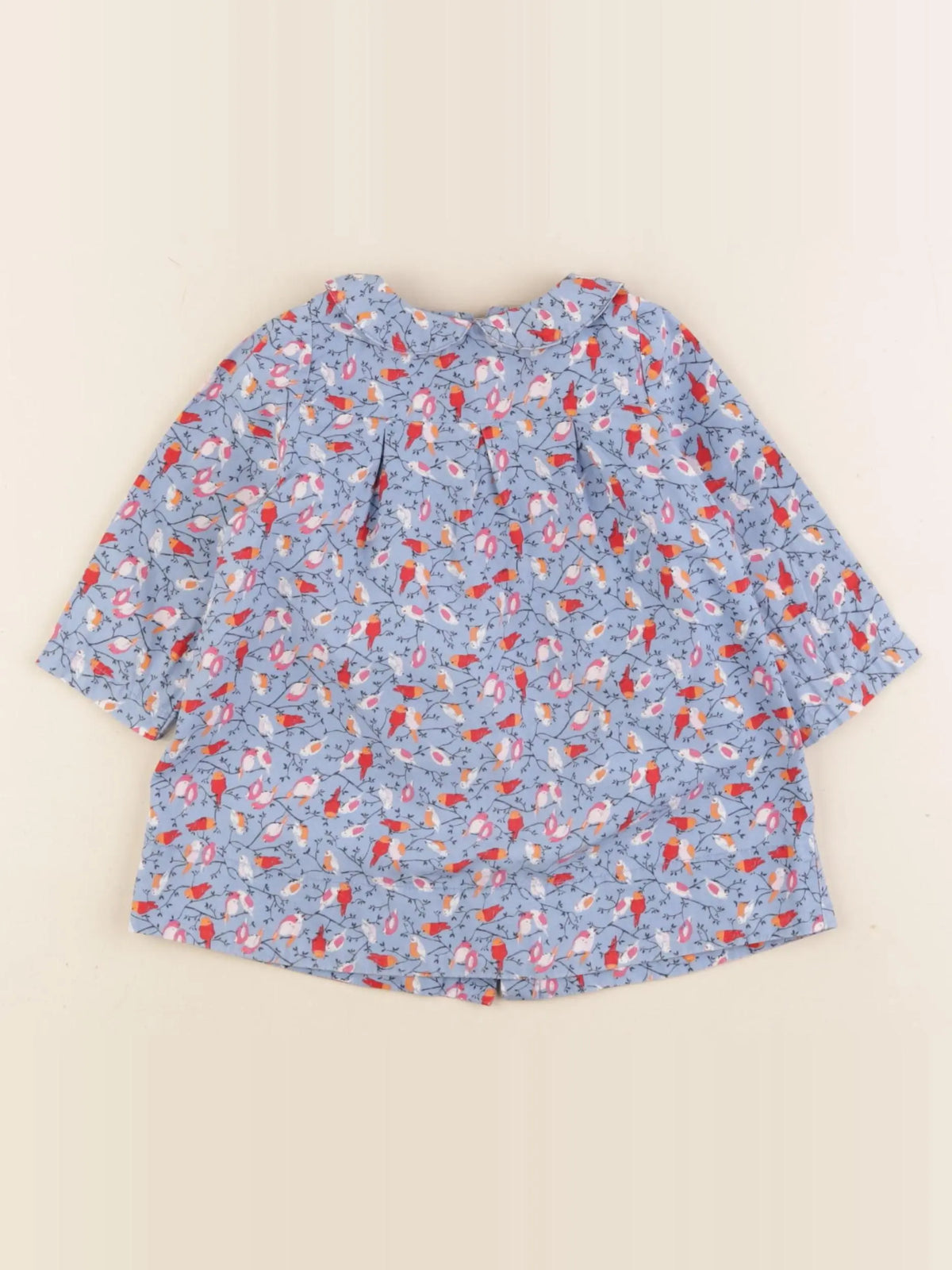 Petit Bateau - robe bleu - 6 mois