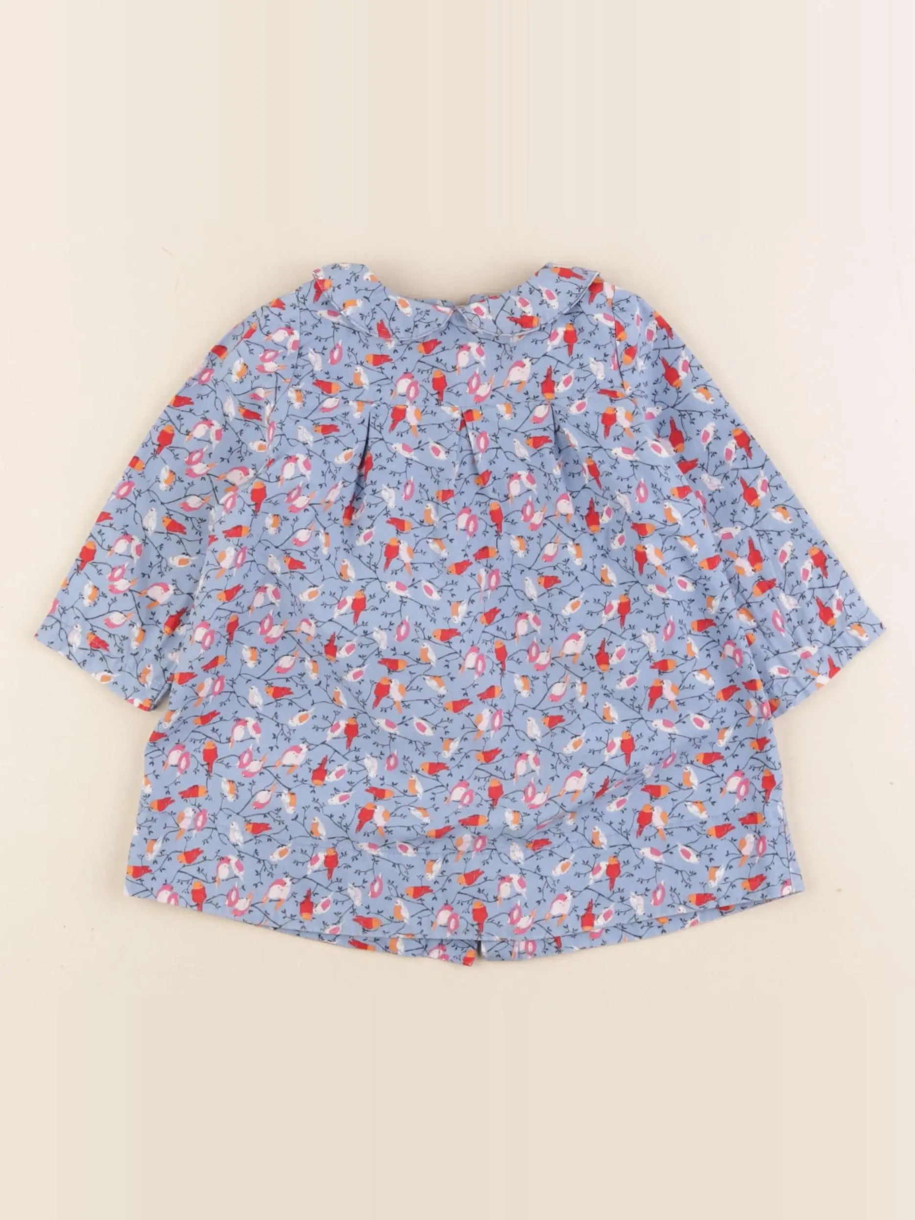 Petit Bateau - robe bleu - 6 mois