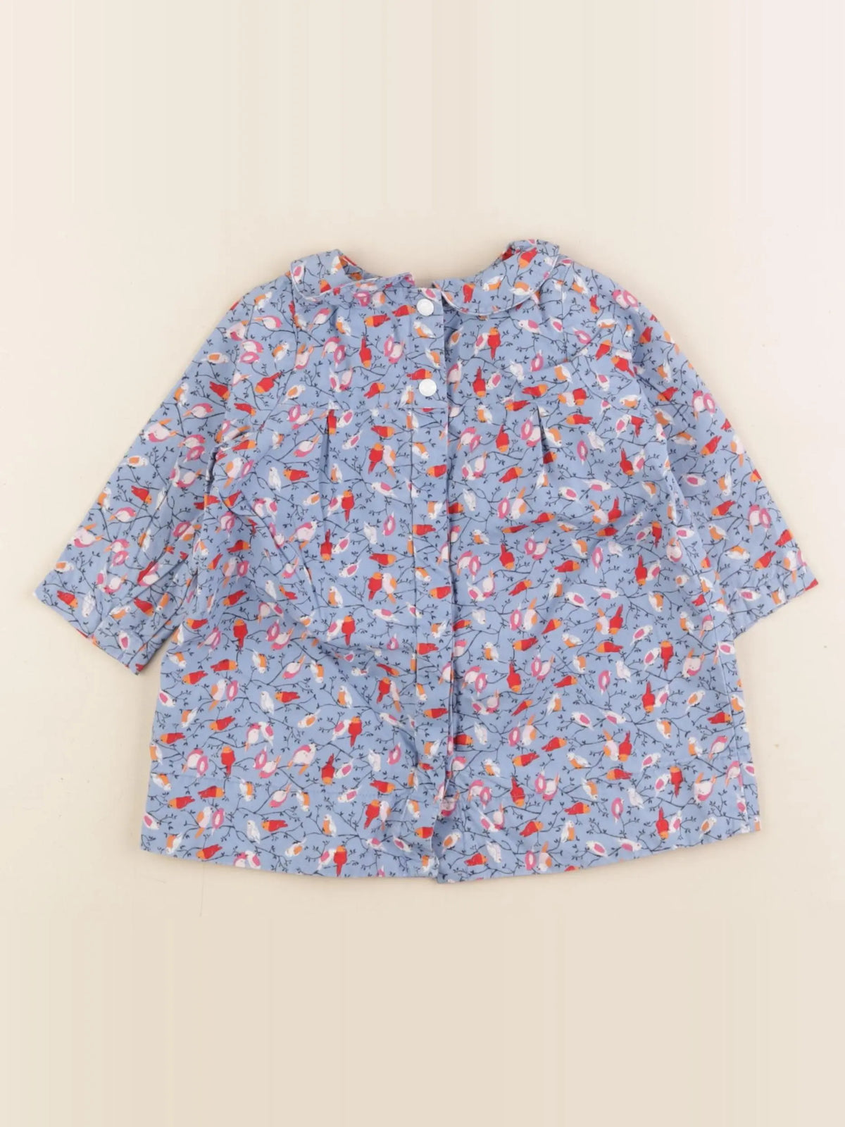 Petit Bateau - robe bleu - 6 mois