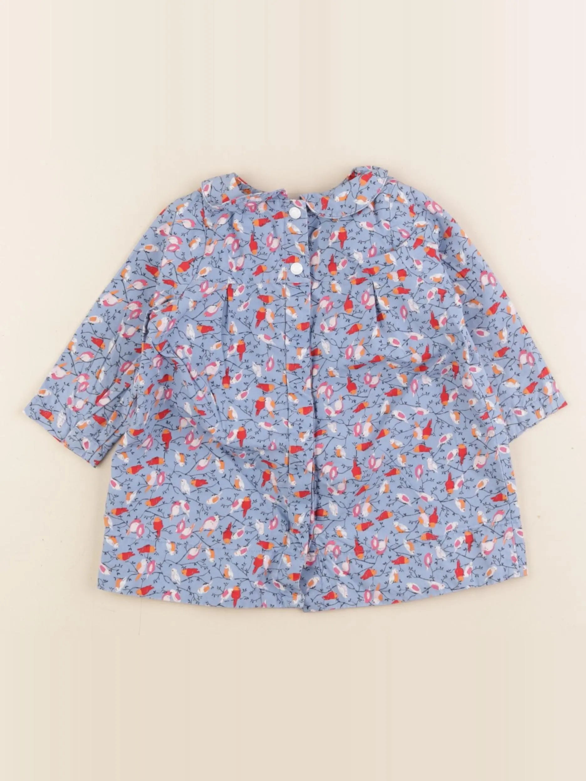 Petit Bateau - robe bleu - 6 mois