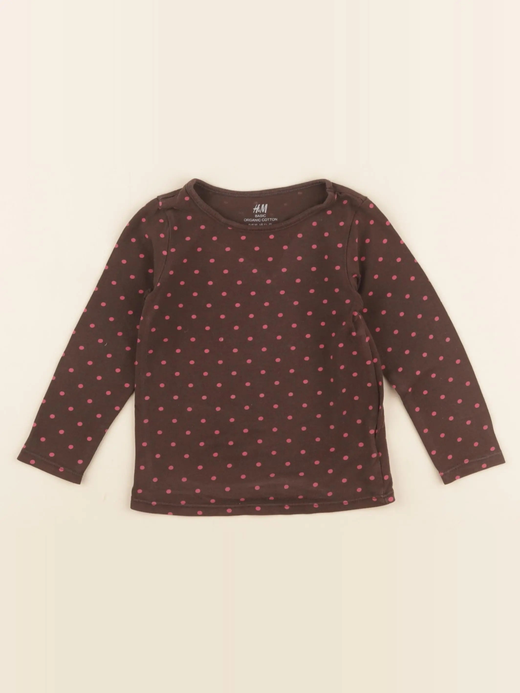H&M - tee-shirt marron - 18/24 mois