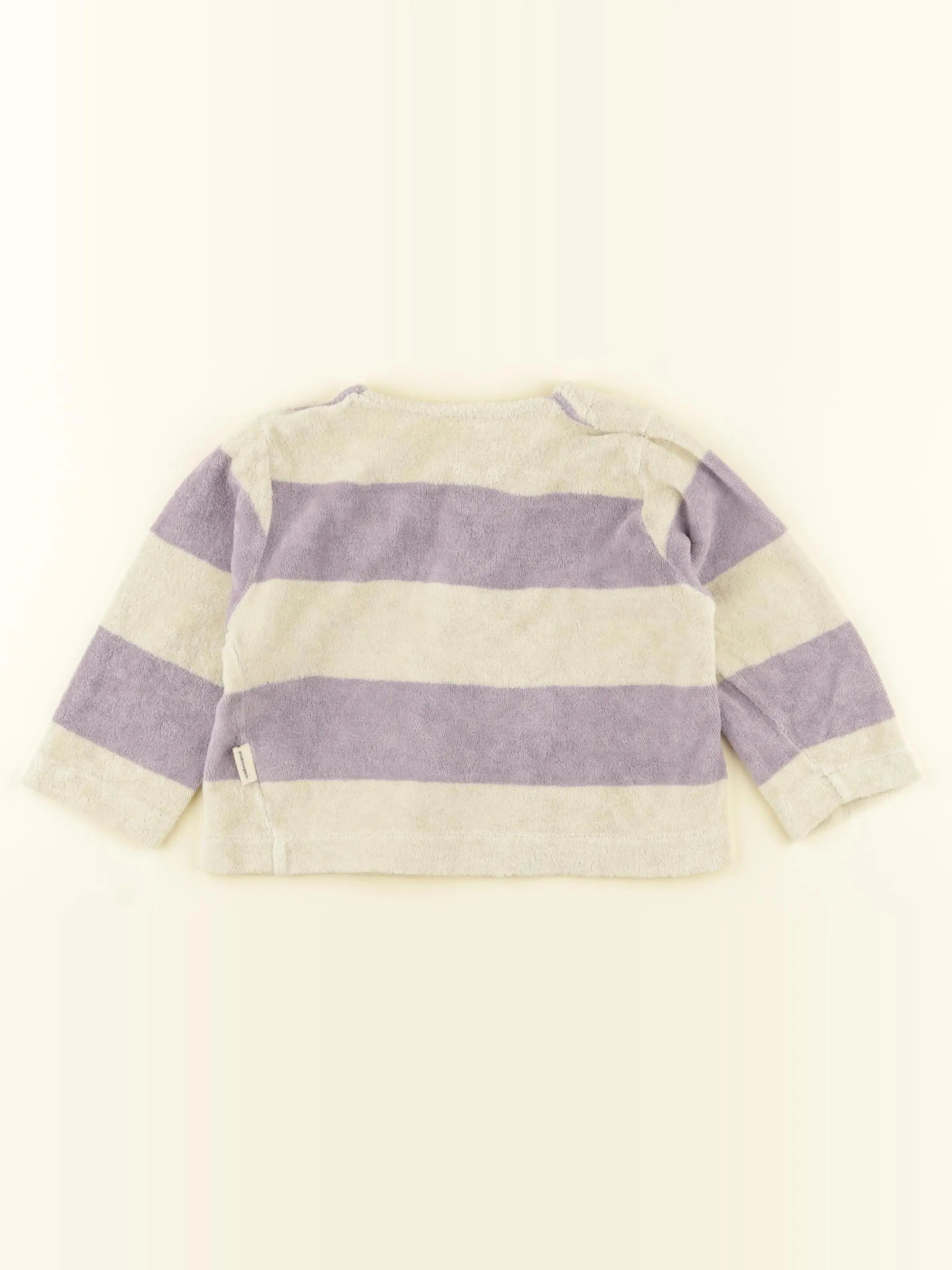 Poudre Organic - sweat beige, violet - 24 mois
