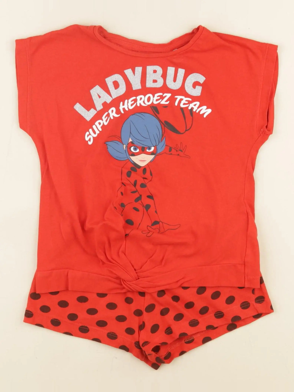 Vertbaudet - pyjama coton argent, rouge - 3 ans