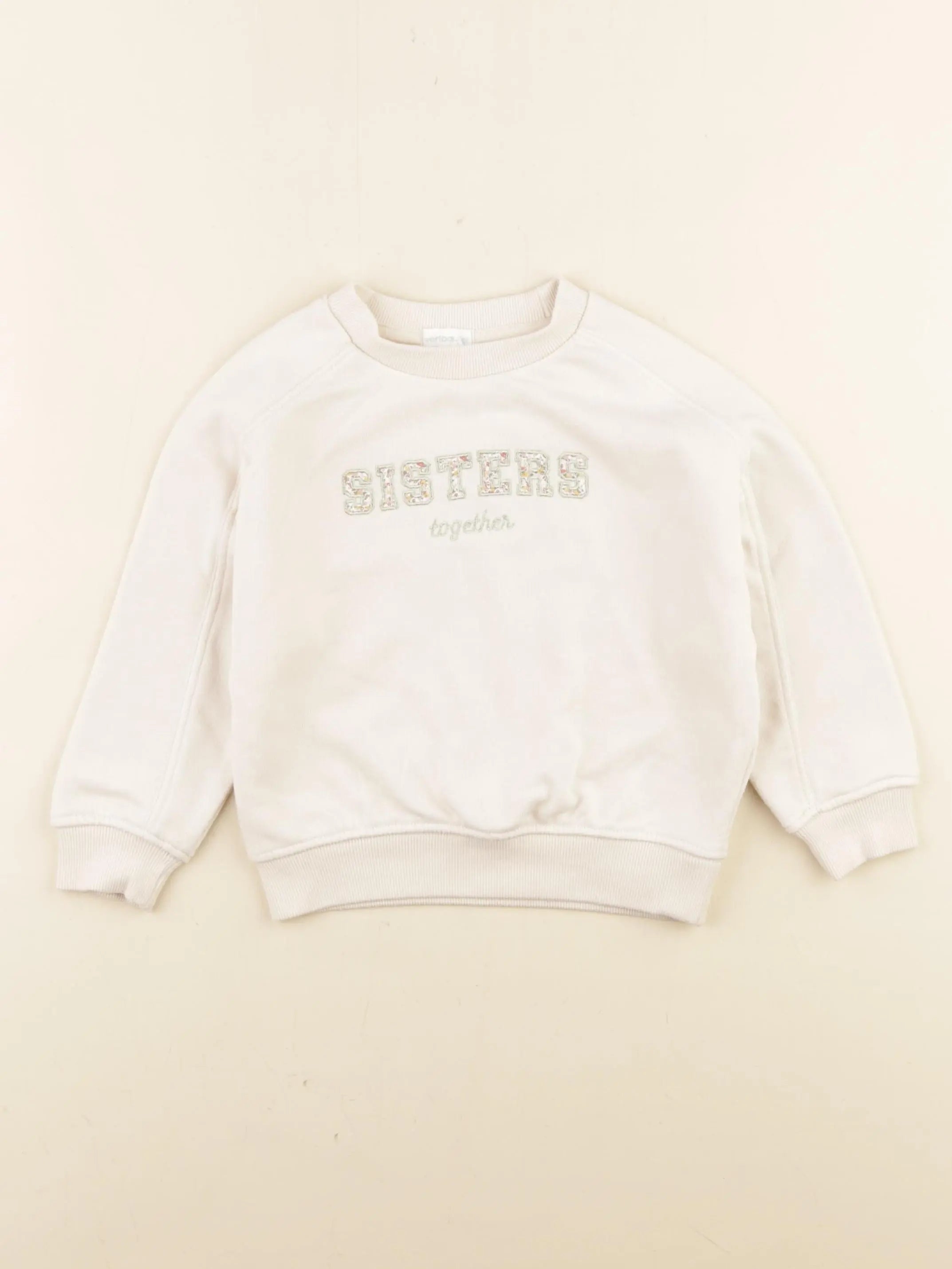 Vertbaudet - sweat beige, or - 3 ans