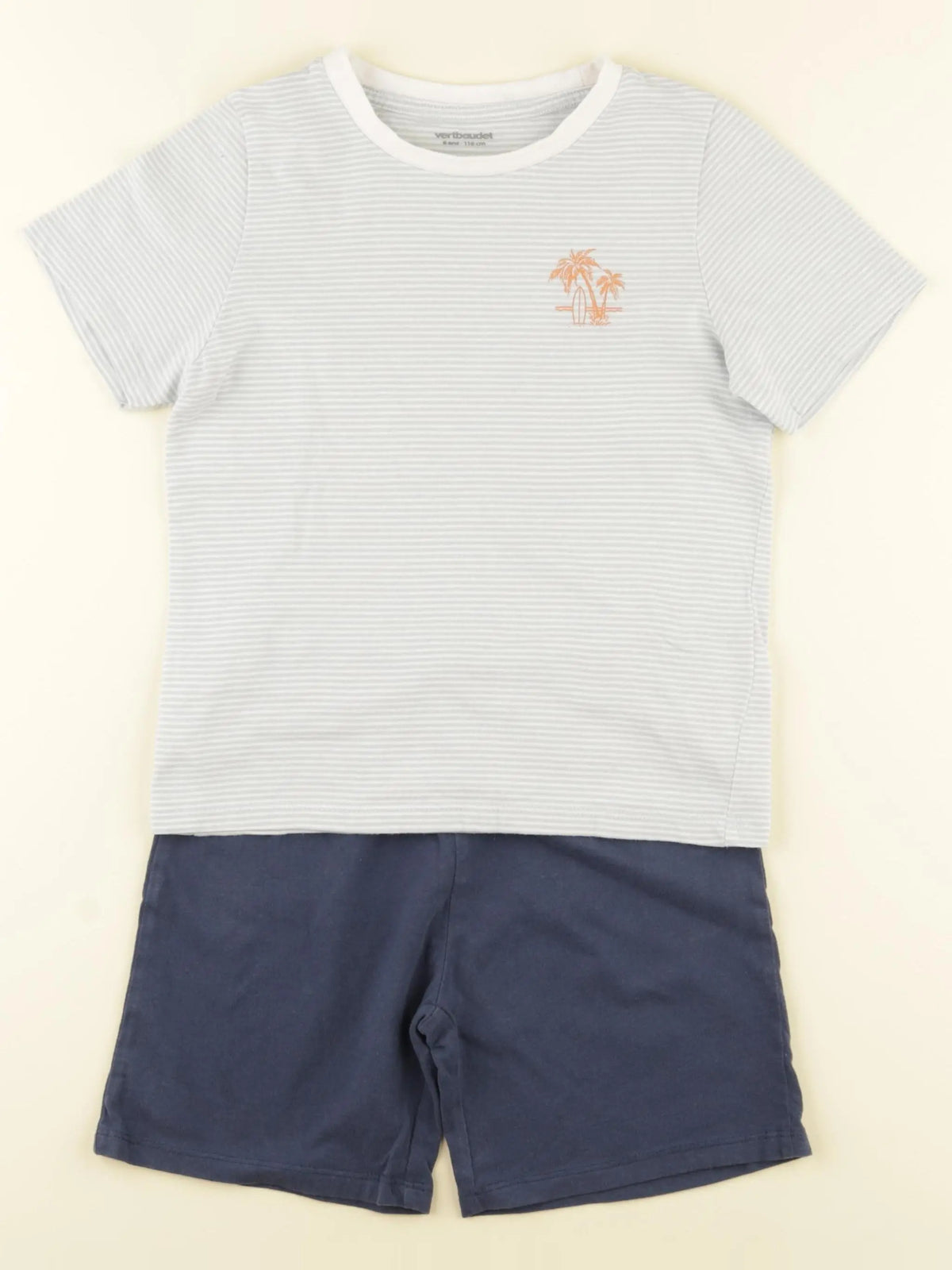 Vertbaudet - pyjama coton bleu - 6 ans