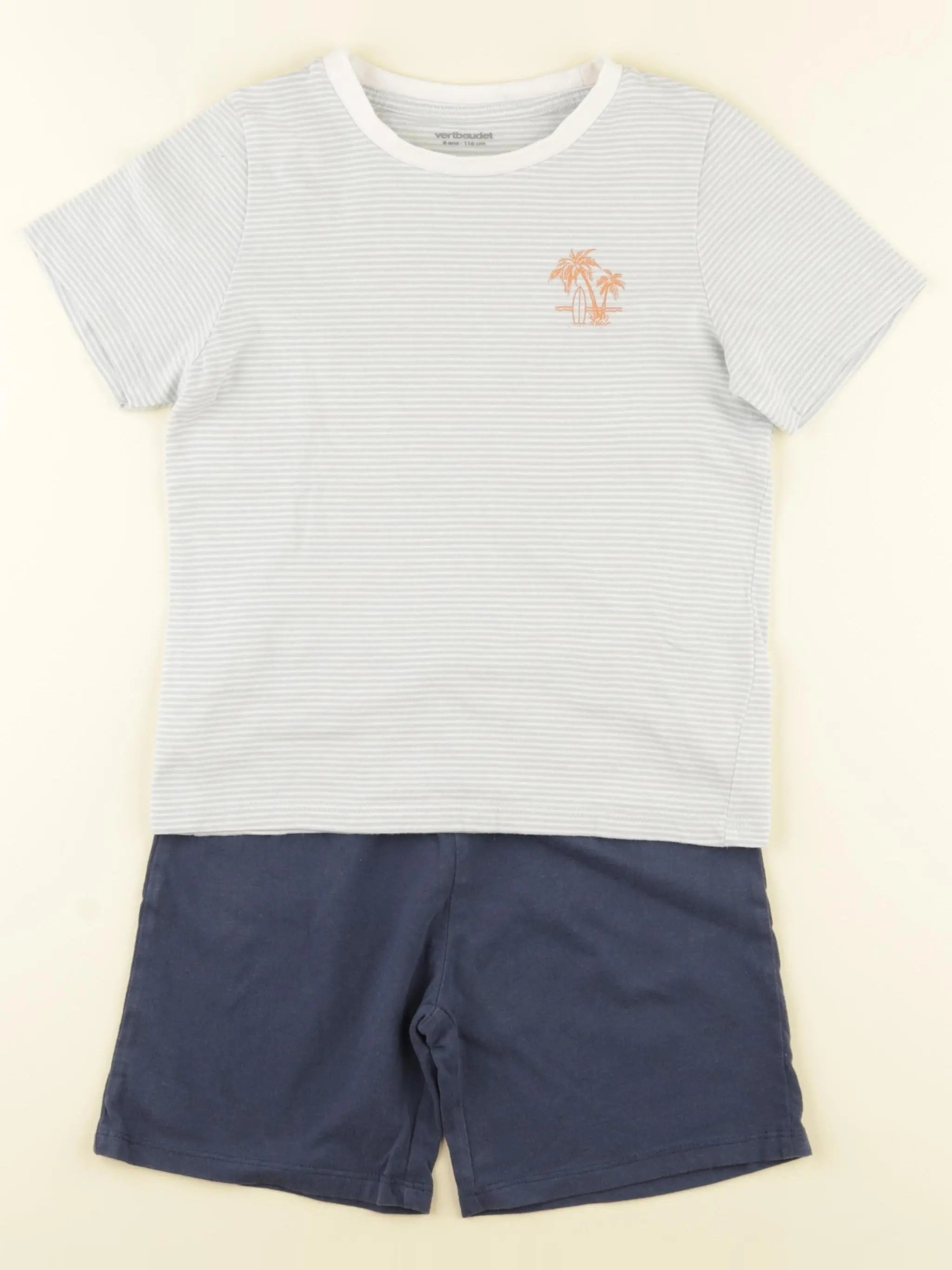 Vertbaudet - pyjama coton bleu - 6 ans