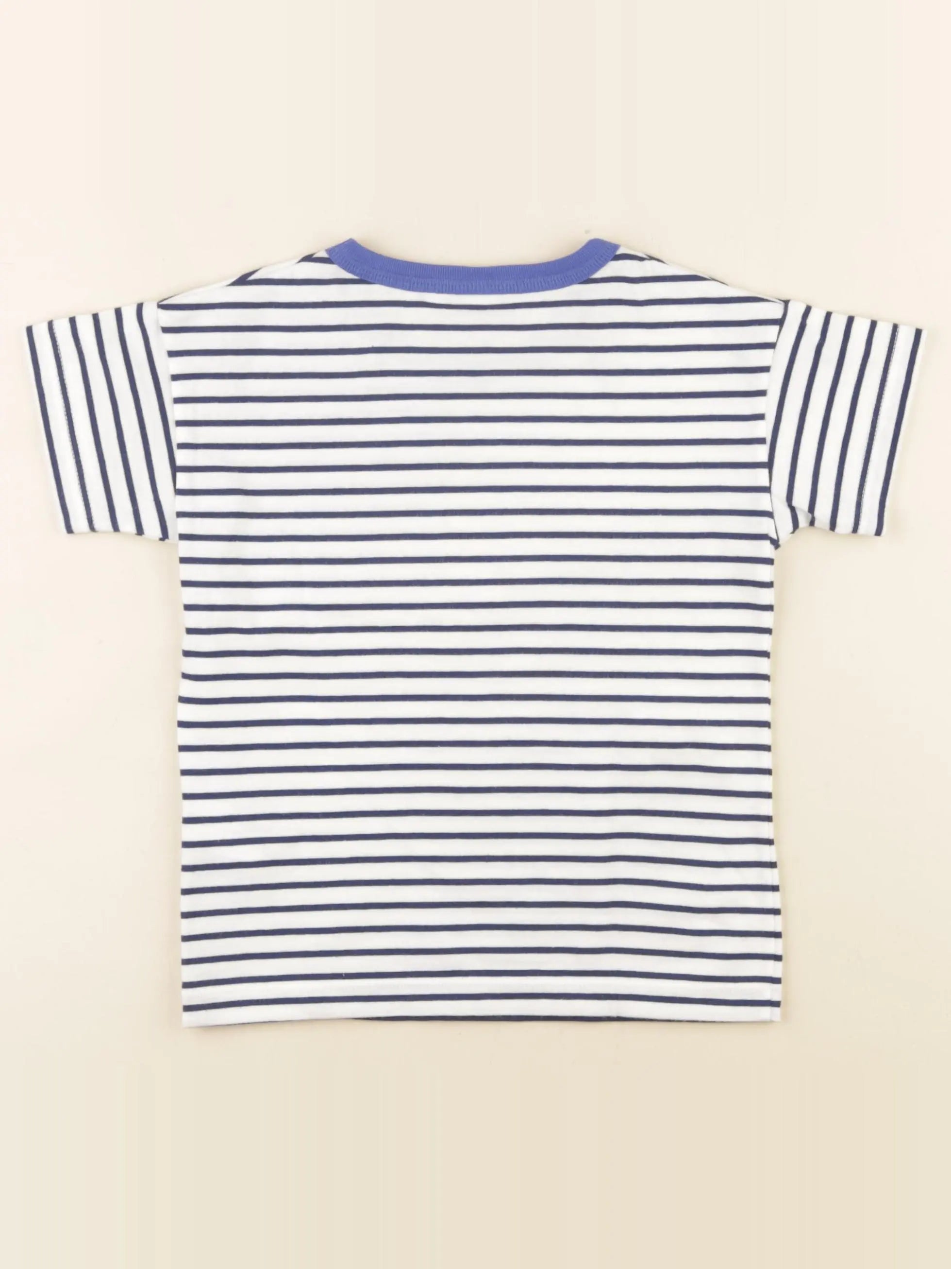 Petit Bateau - tee-shirt bleu, blanc - 5 ans