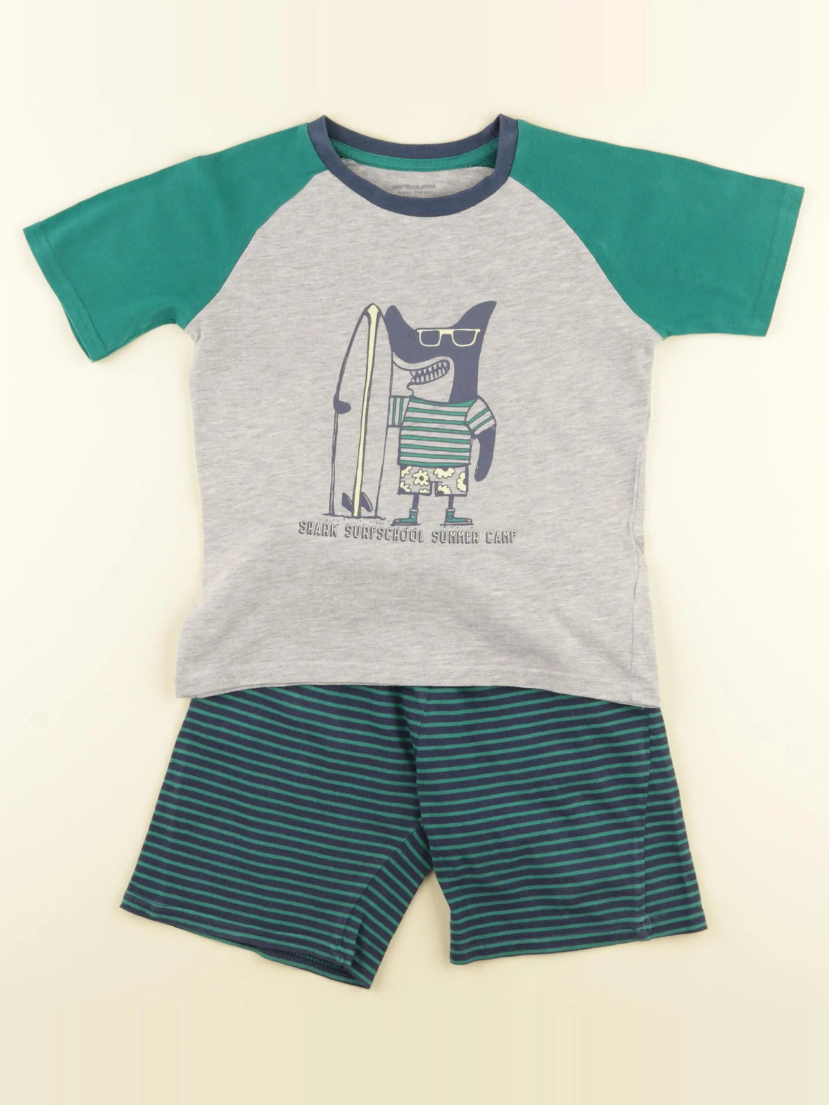 Vertbaudet - pyjama coton vert - 6 ans