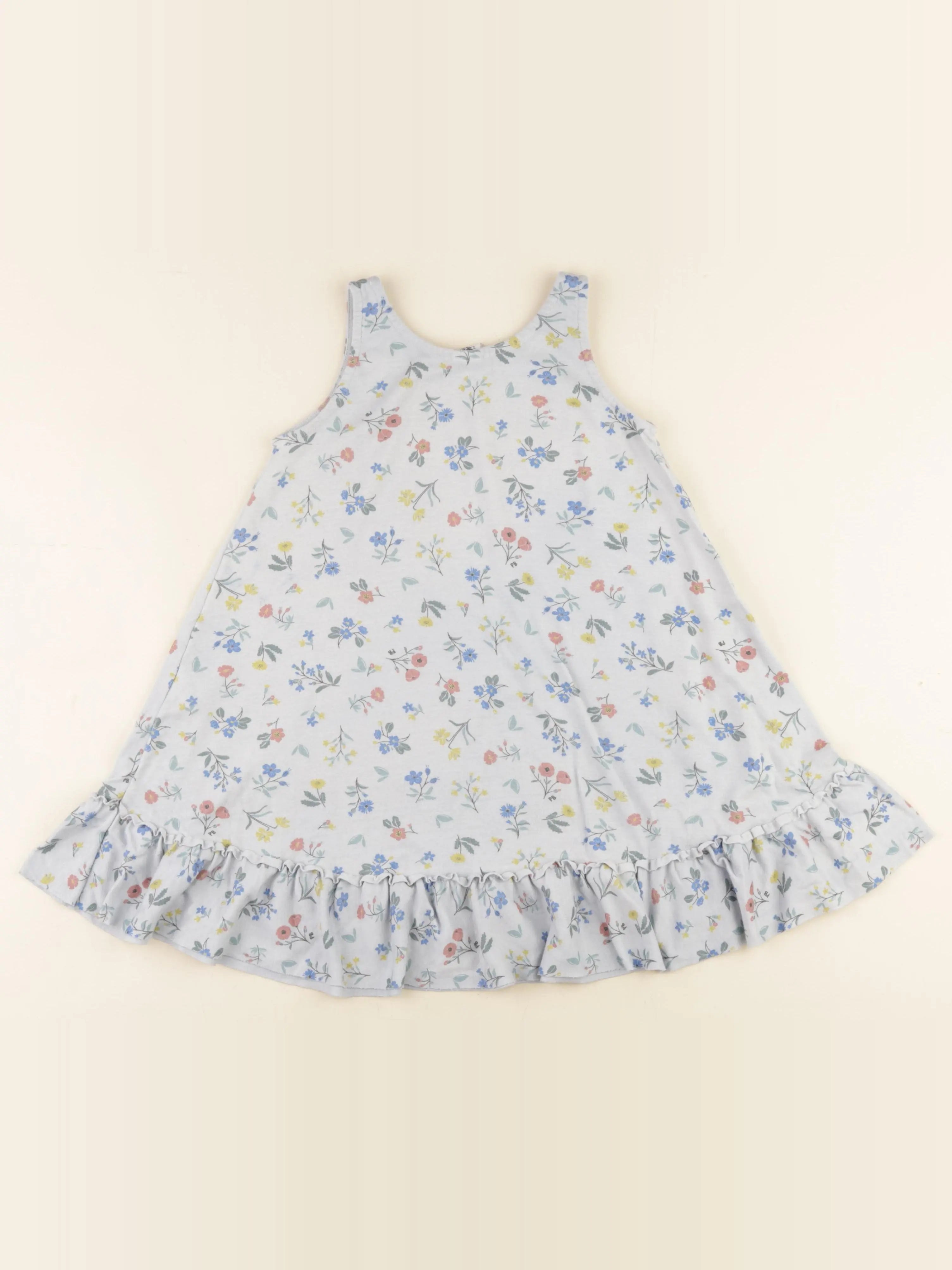 Petit Bateau - chemise de nuit coton bleu - 6 ans