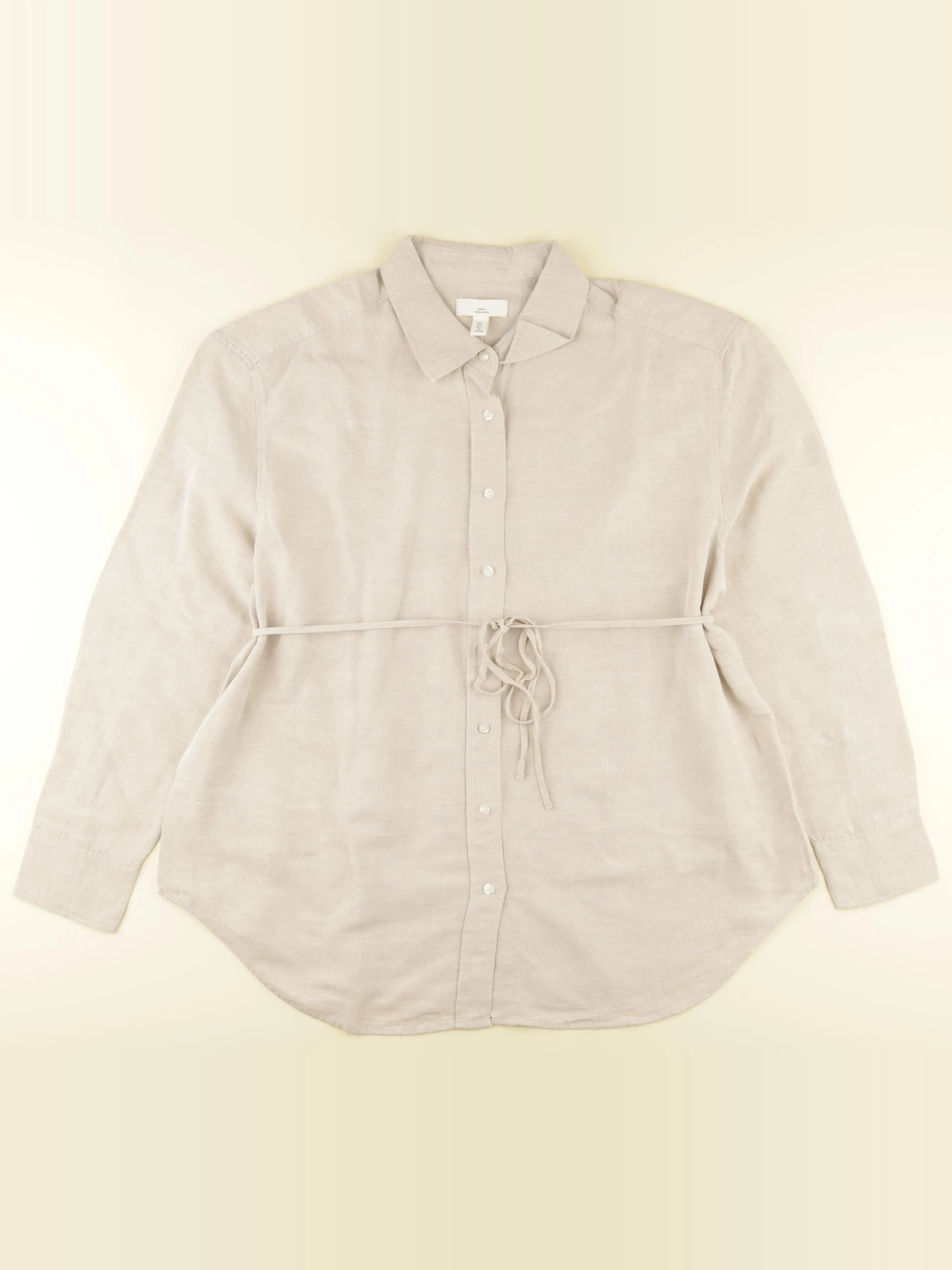 H&M - chemise grossesse, grossesse beige - l