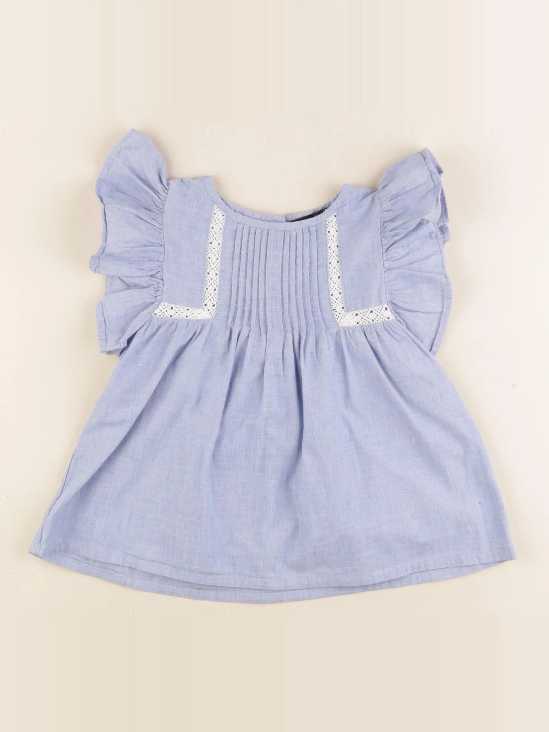 Monoprix - blouse bleu - 5 ans