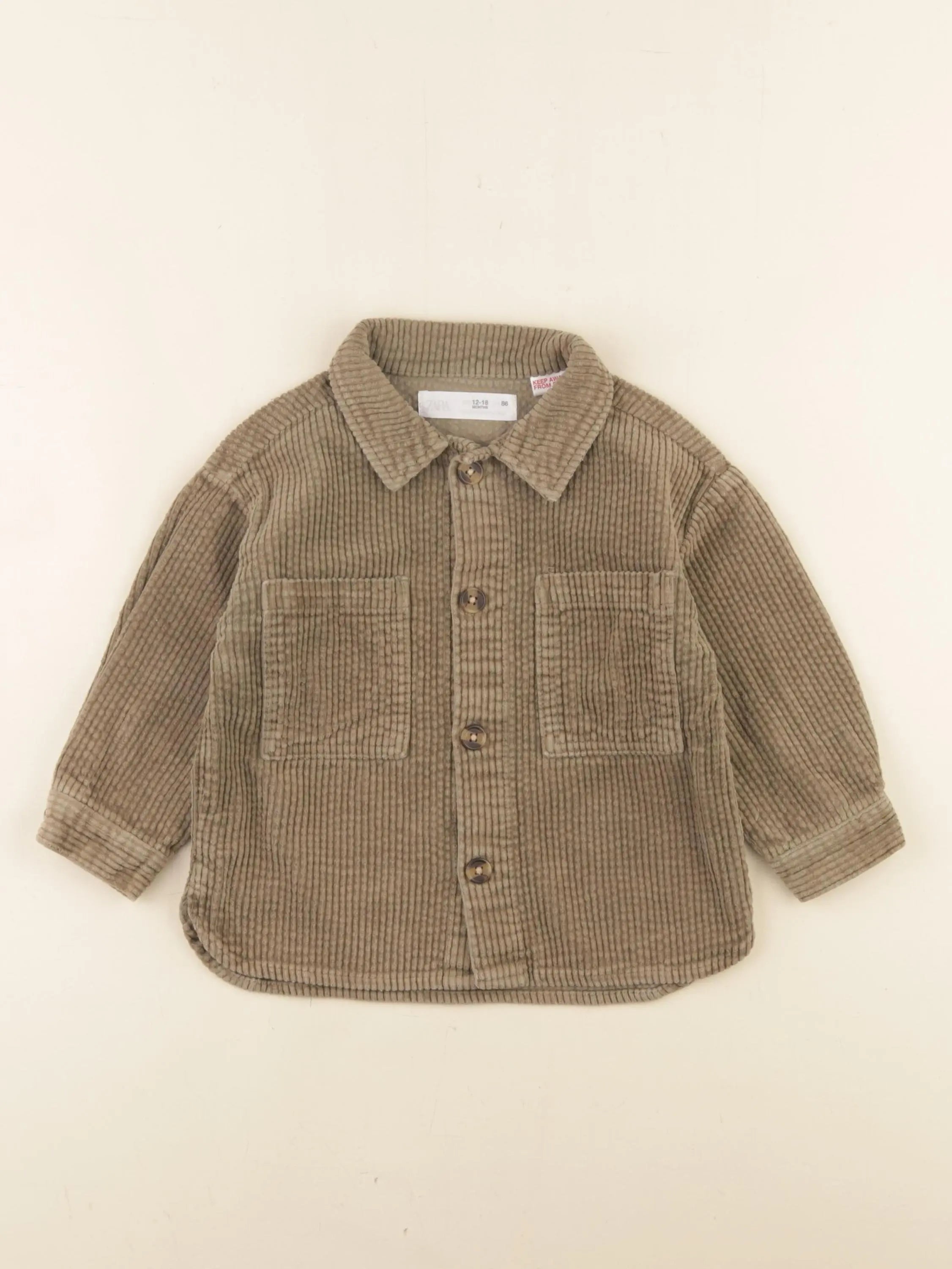 Zara - chemise marron - 12/18 mois