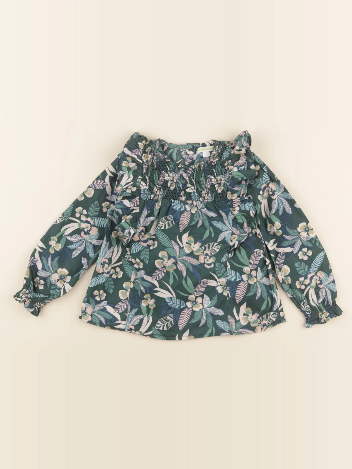 Vertbaudet - blouse vert - 5 ans
