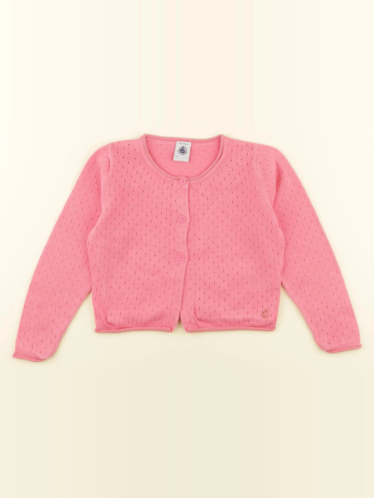 Petit Bateau - gilet rose - 4 ans