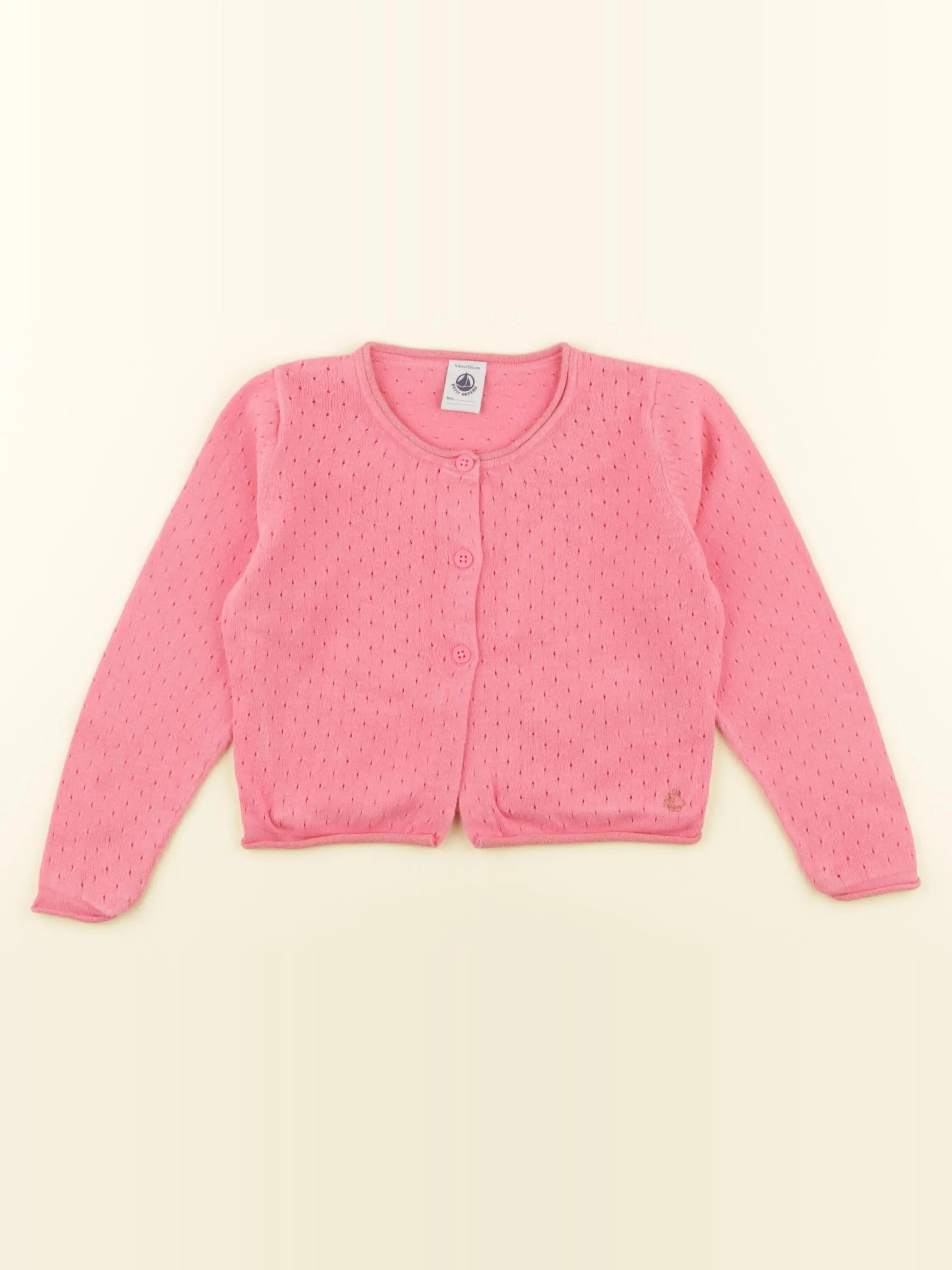 Petit Bateau - gilet rose - 4 ans