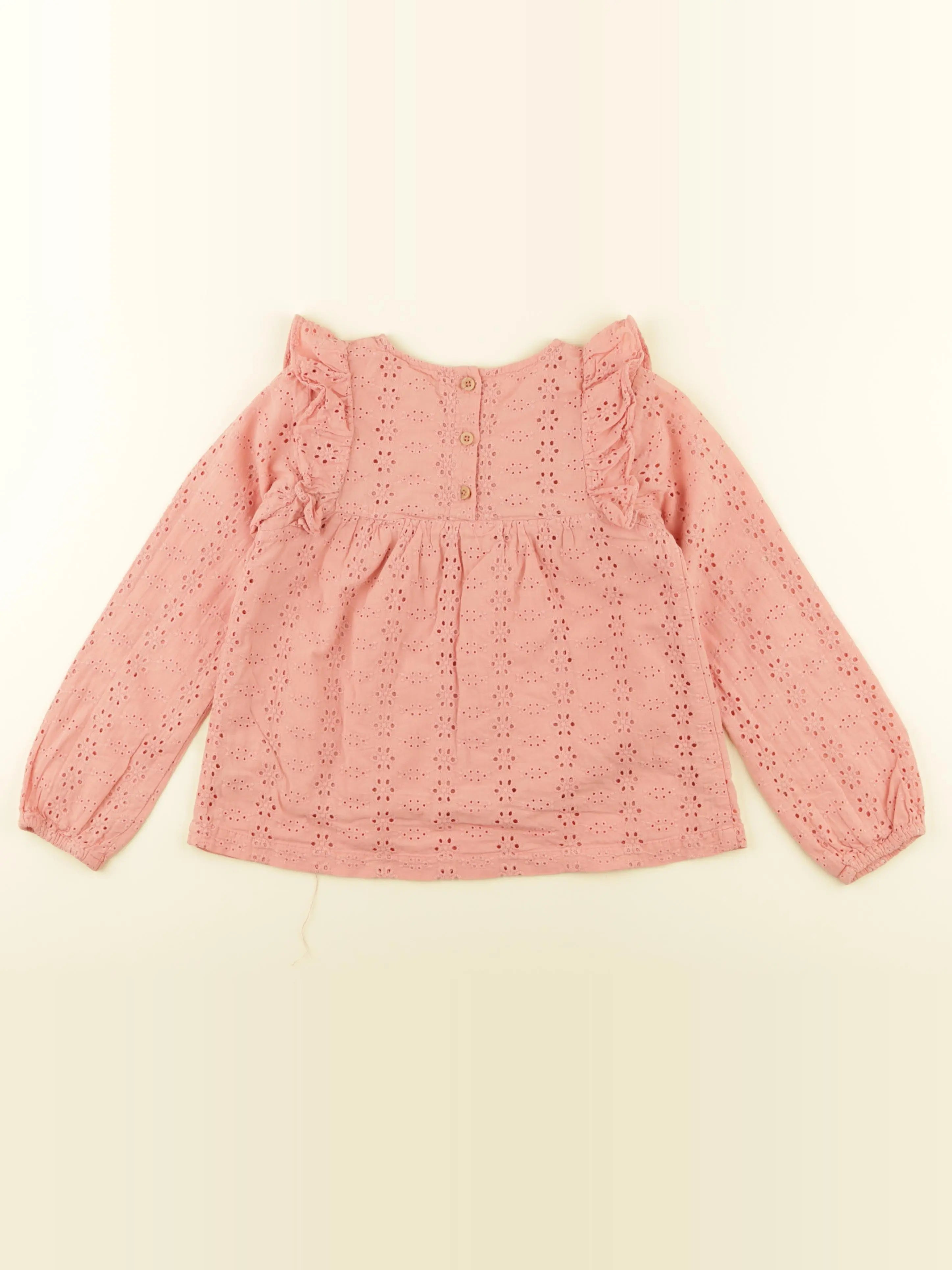 Vertbaudet - blouse rose - 7 ans