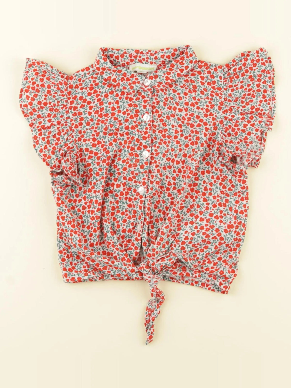 Vertbaudet - blouse rouge - 3 ans