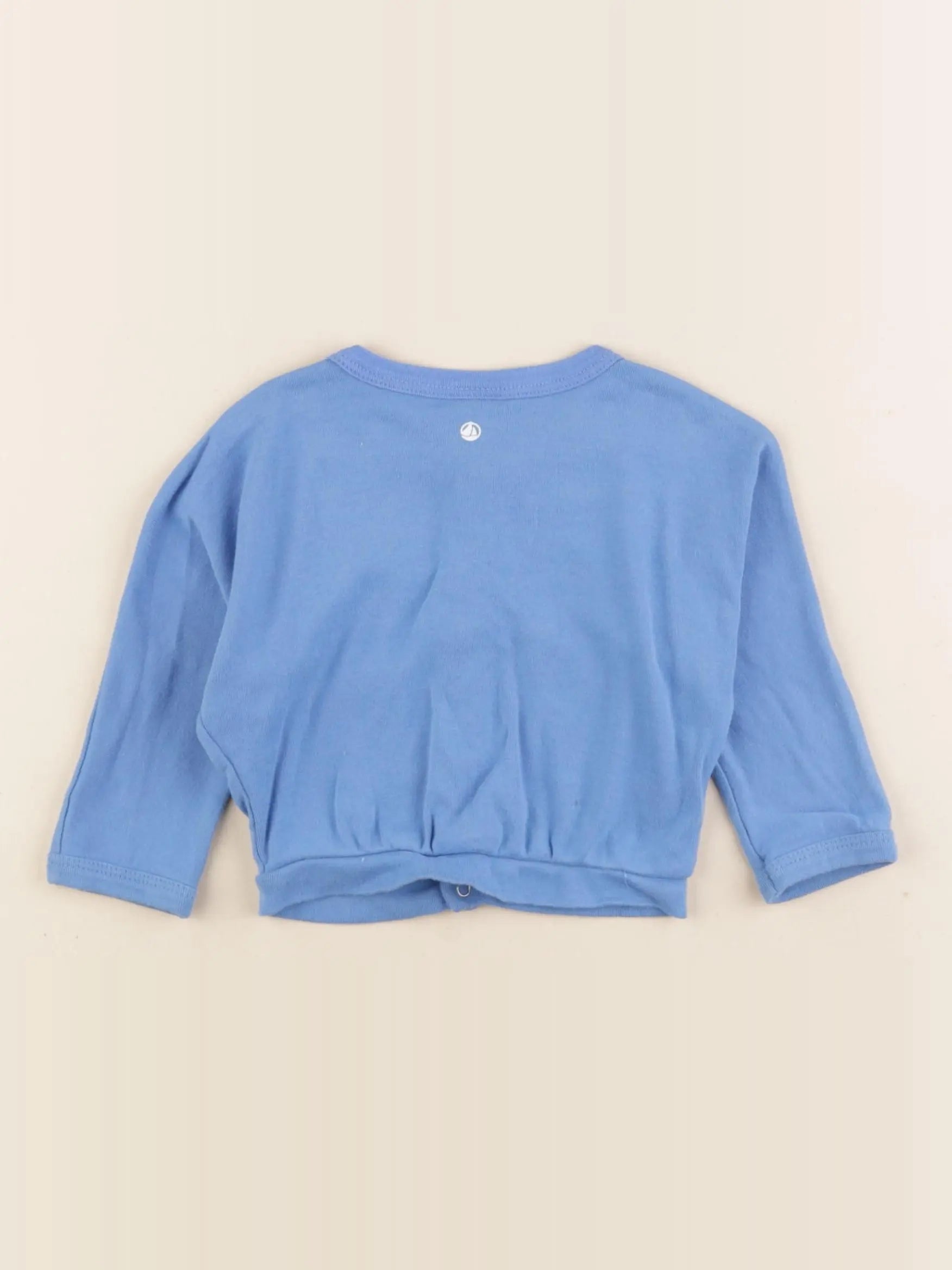 Petit Bateau - tee-shirt bleu - 12 mois