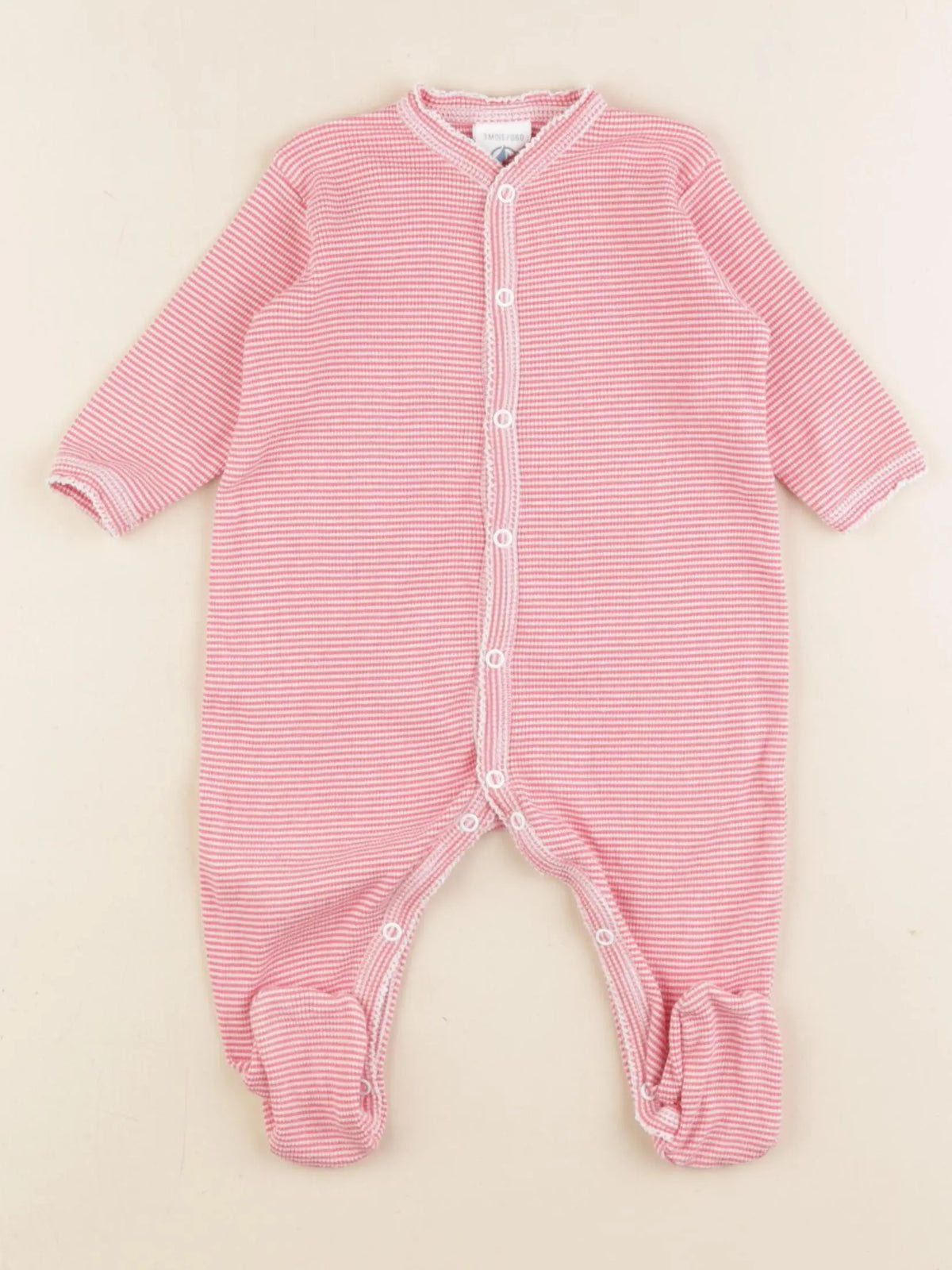 Petit Bateau - pyjama coton rose - 3 mois