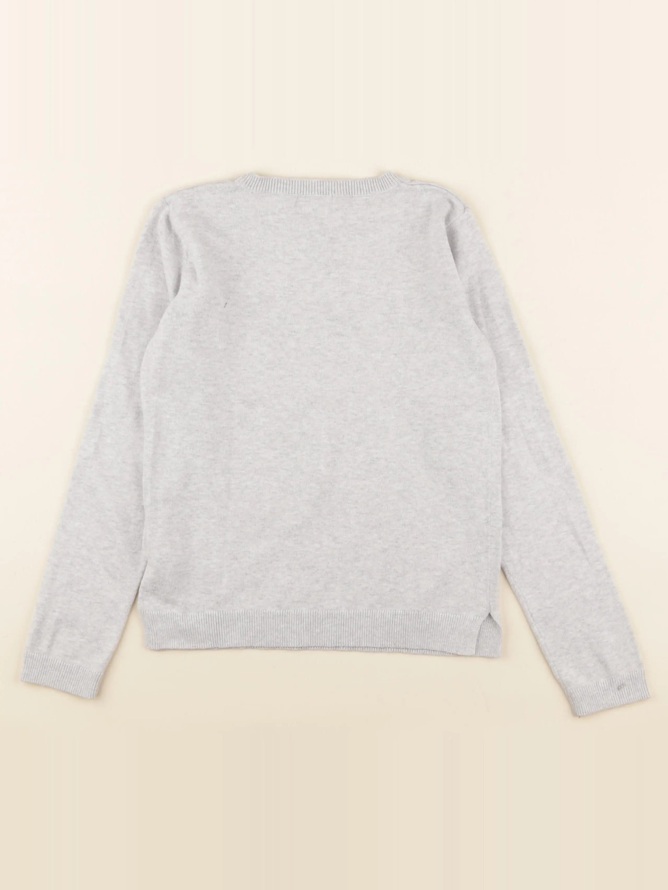 Vertbaudet - pull gris - 8 ans
