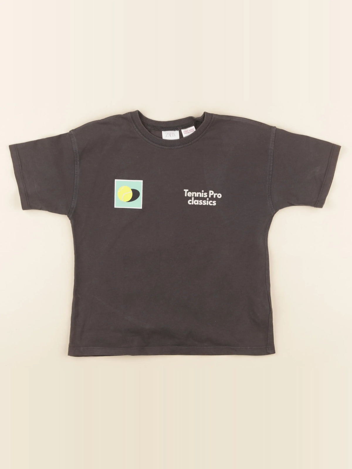 Zara - tee-shirt imprimé au dos gris - 6 ans