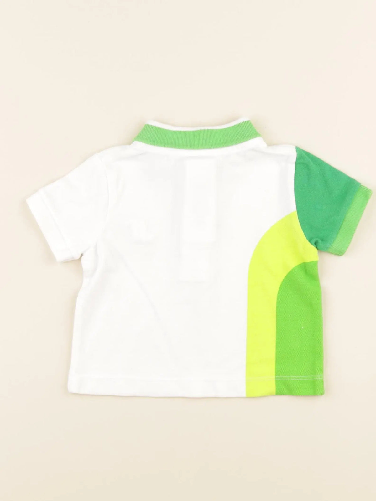 Jacadi - polo blanc, vert - 6 mois