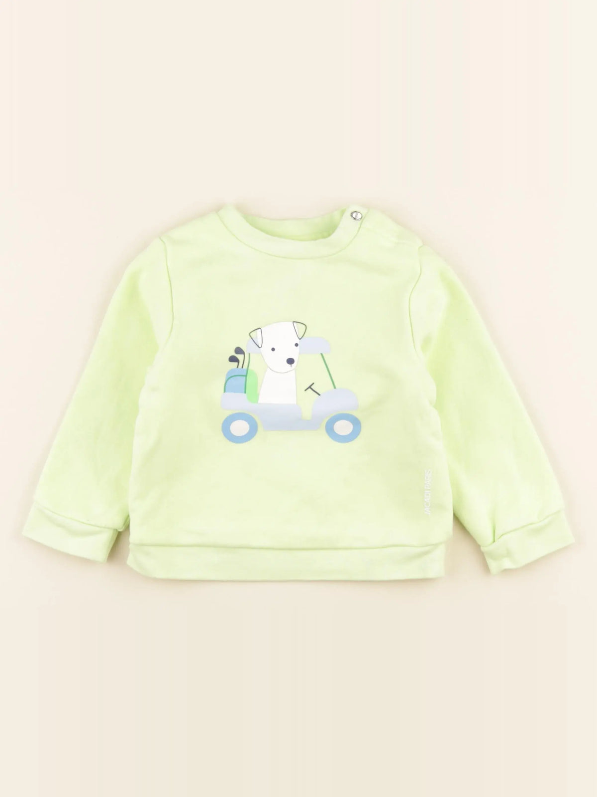 Jacadi - sweat vert fluo - 24 mois