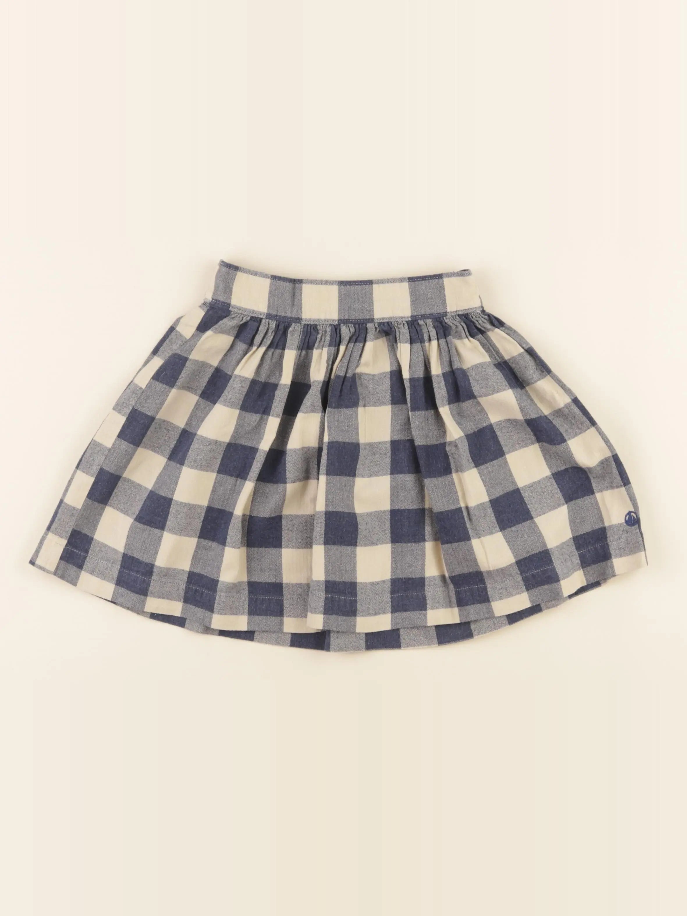 Petit Bateau - jupe bleu, beige - 6 ans