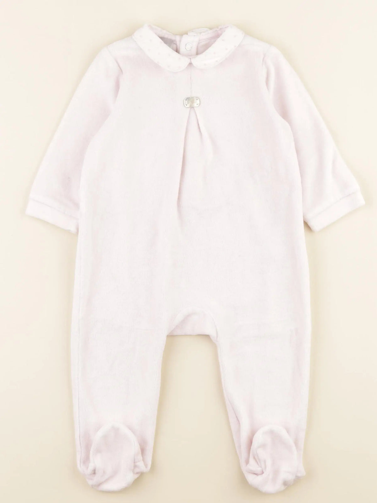 Cyrillus - pyjama velours rose - 6 mois