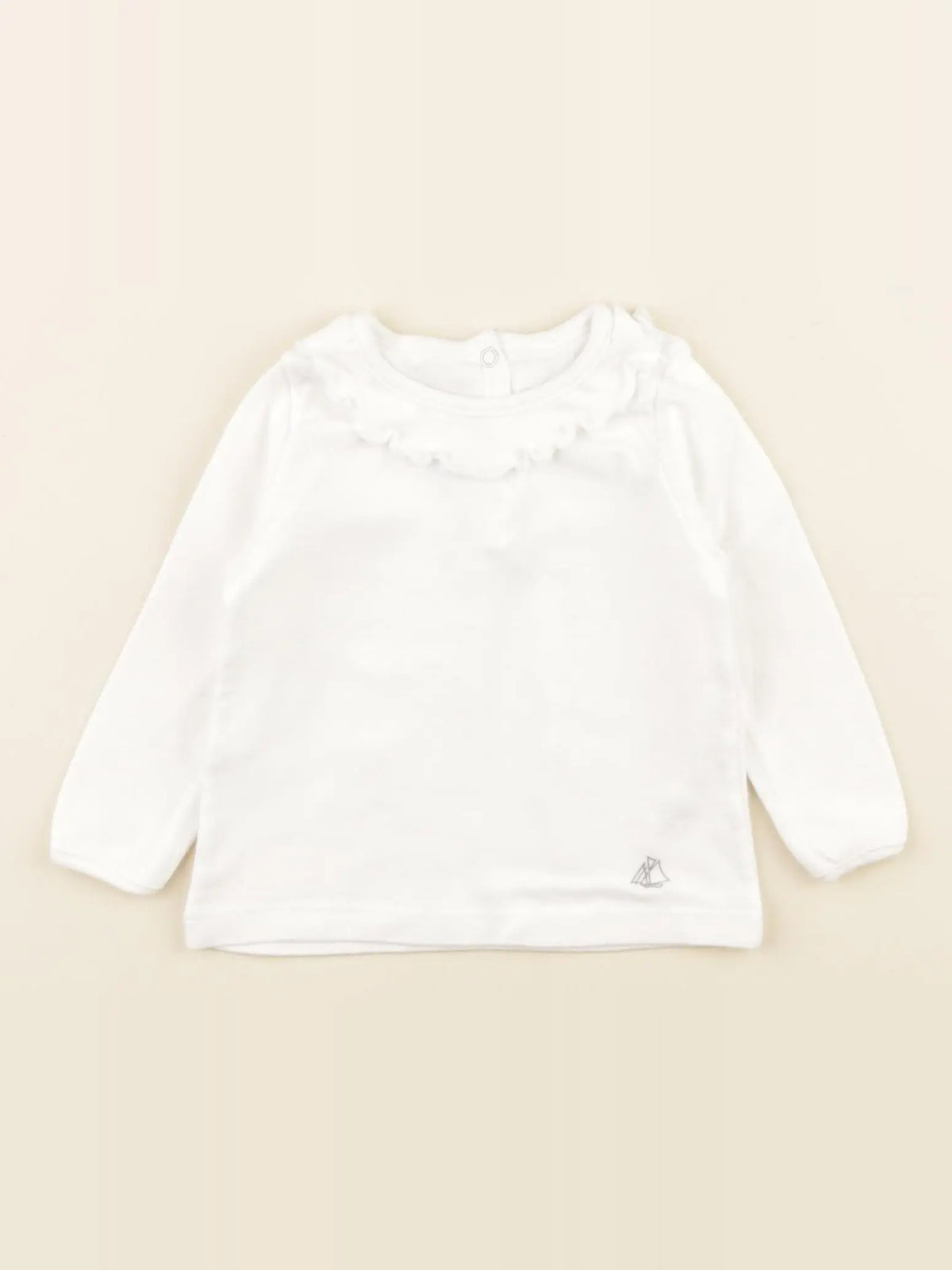 Petit Bateau - tee-shirt blanc - 6 mois