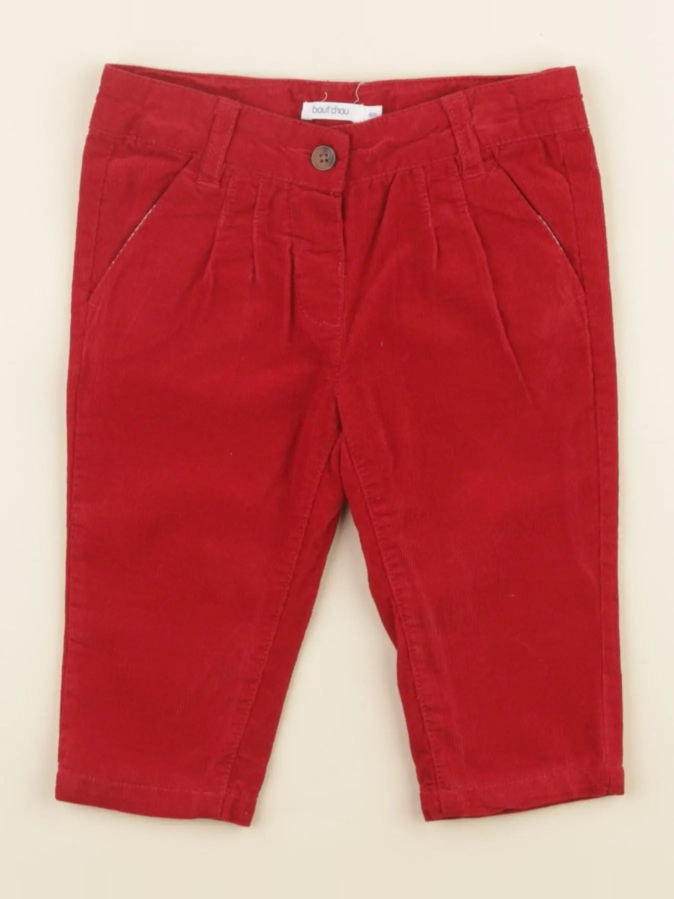 Boutchou - pantalon rouge - 6 mois
