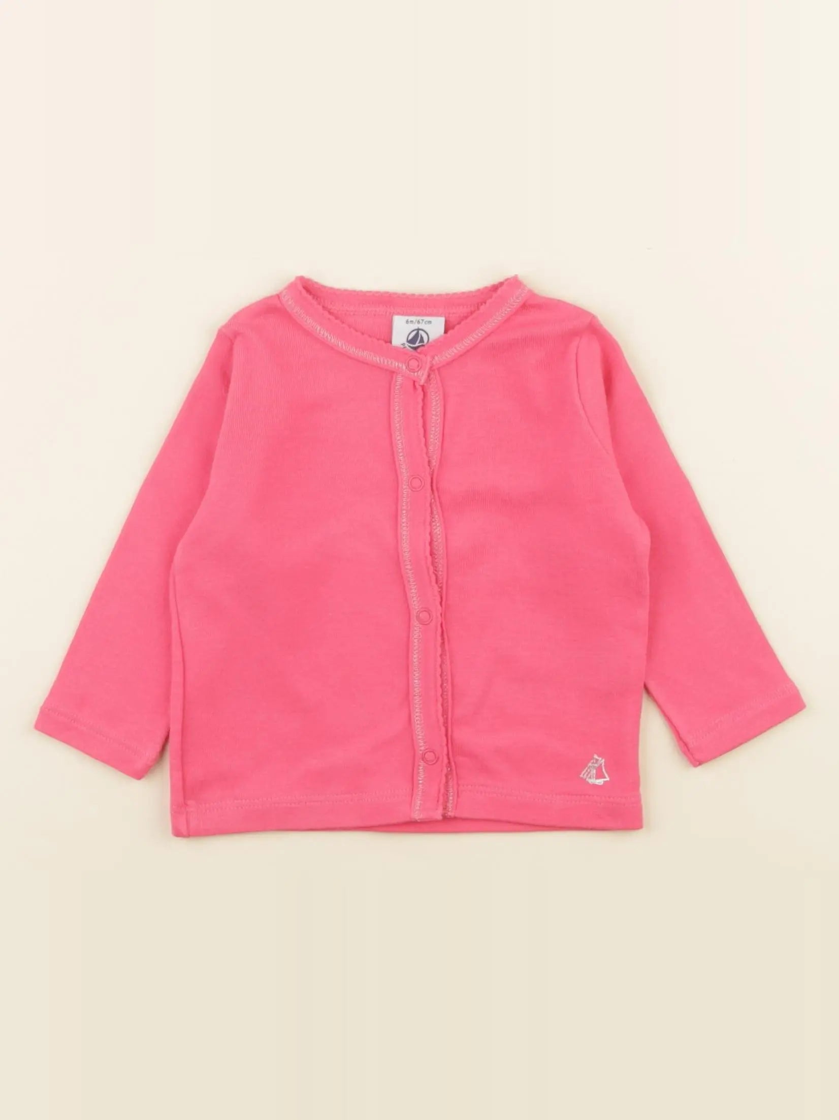 Petit Bateau - tee-shirt rose - 6 mois