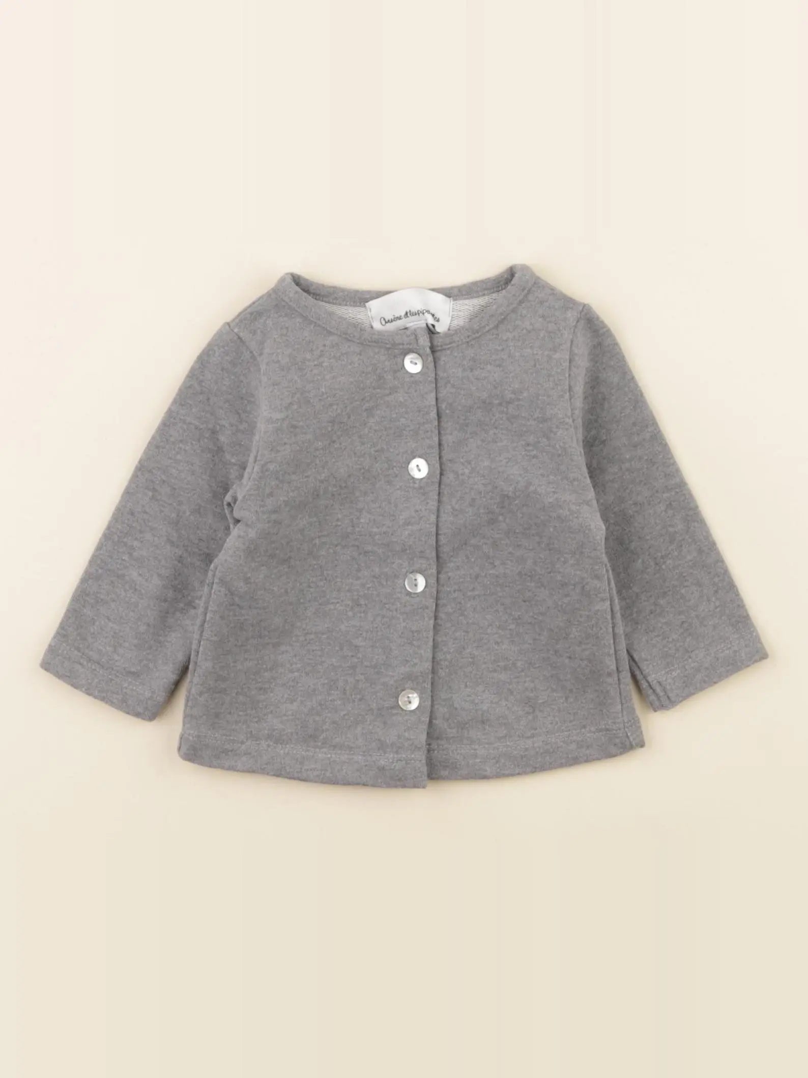 Arsène et les pipelettes - sweat gris - 6 mois