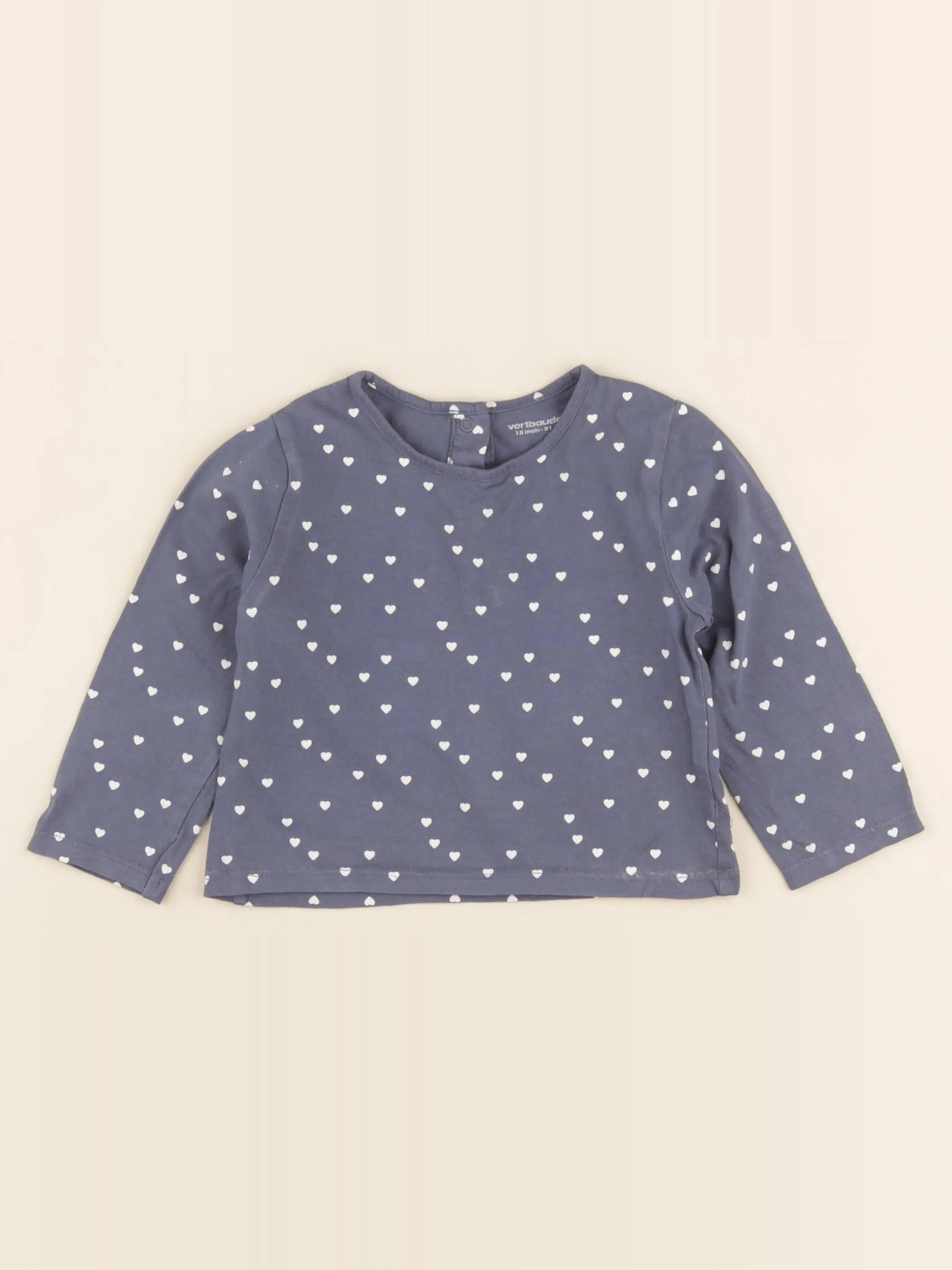 Vertbaudet - tee-shirt bleu - 18 mois