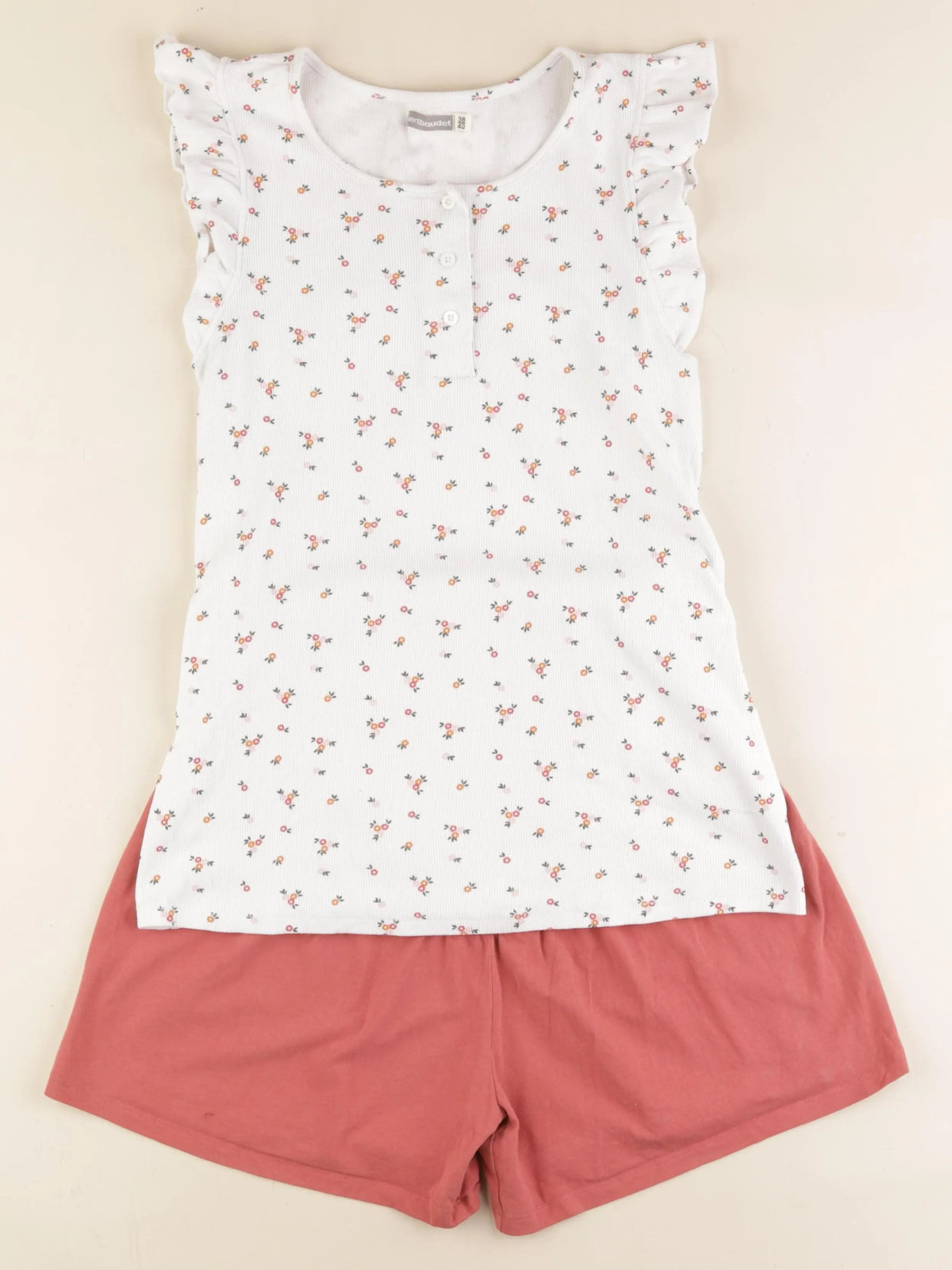 Vertbaudet - pyjama grossesse coton blanc, rouge - 38 à 40