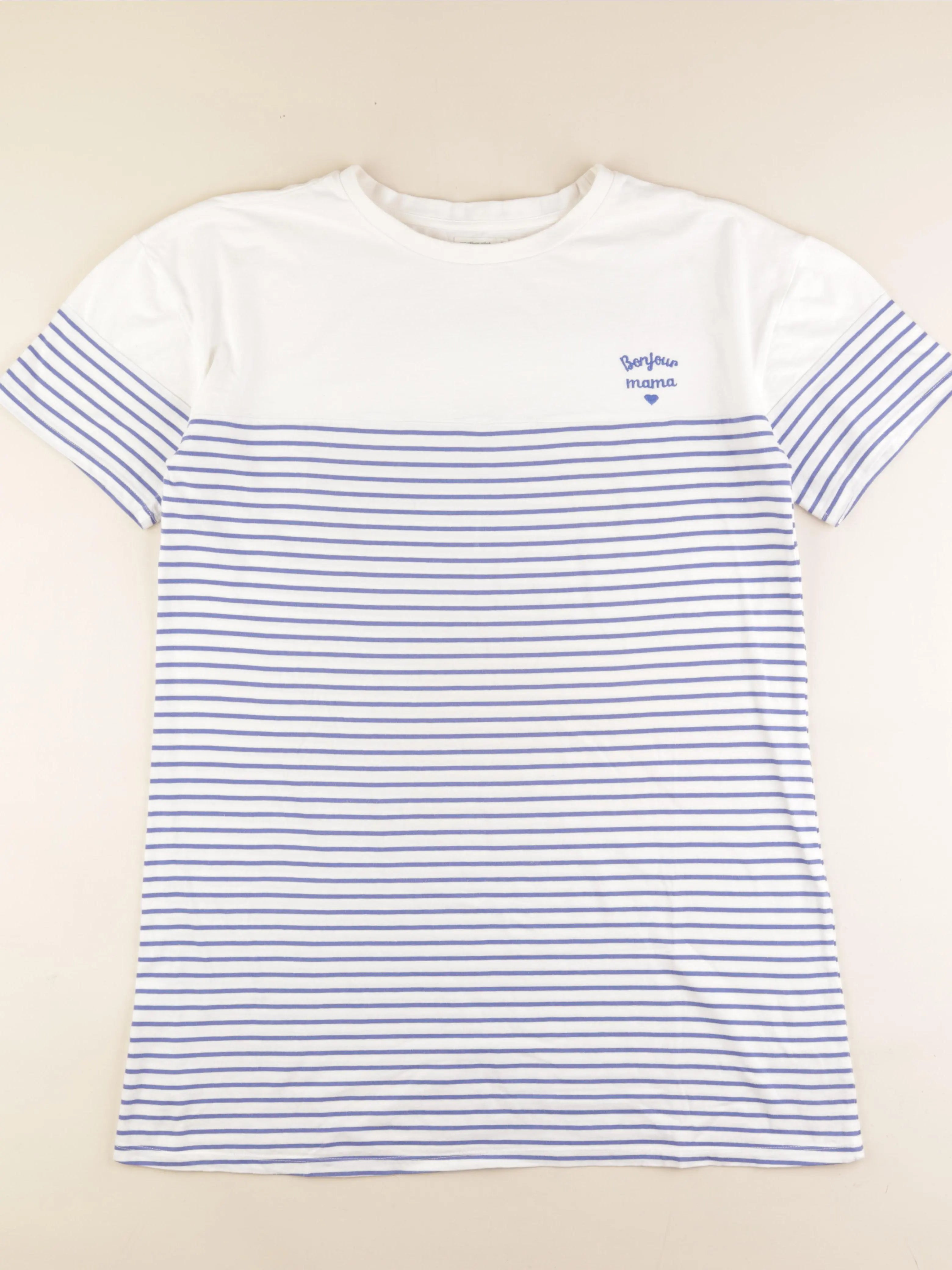 Vertbaudet - chemise de nuit grossesse blanc, bleu - 38 à 40