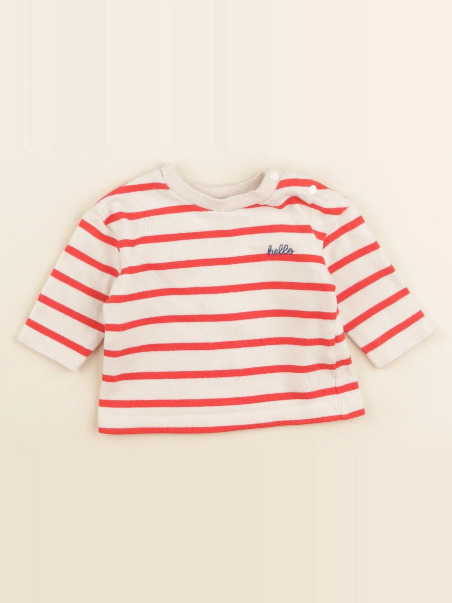 Marks & Spencer  - sweat beige - 0/3 mois