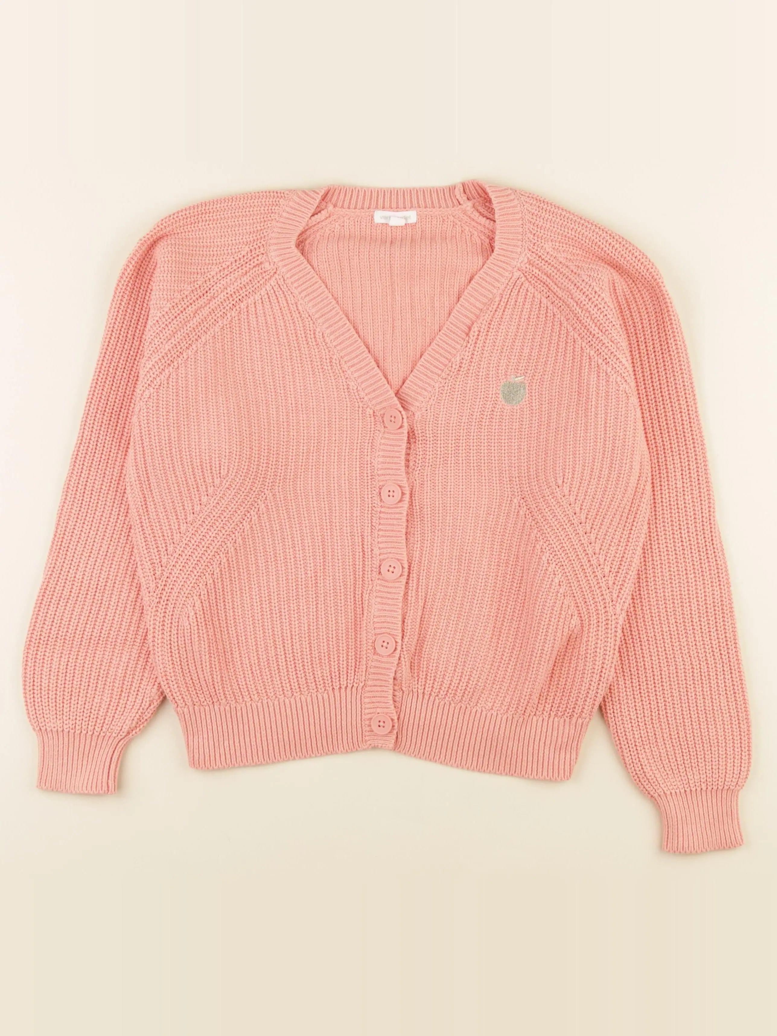 Vertbaudet - gilet orange - 10 ans