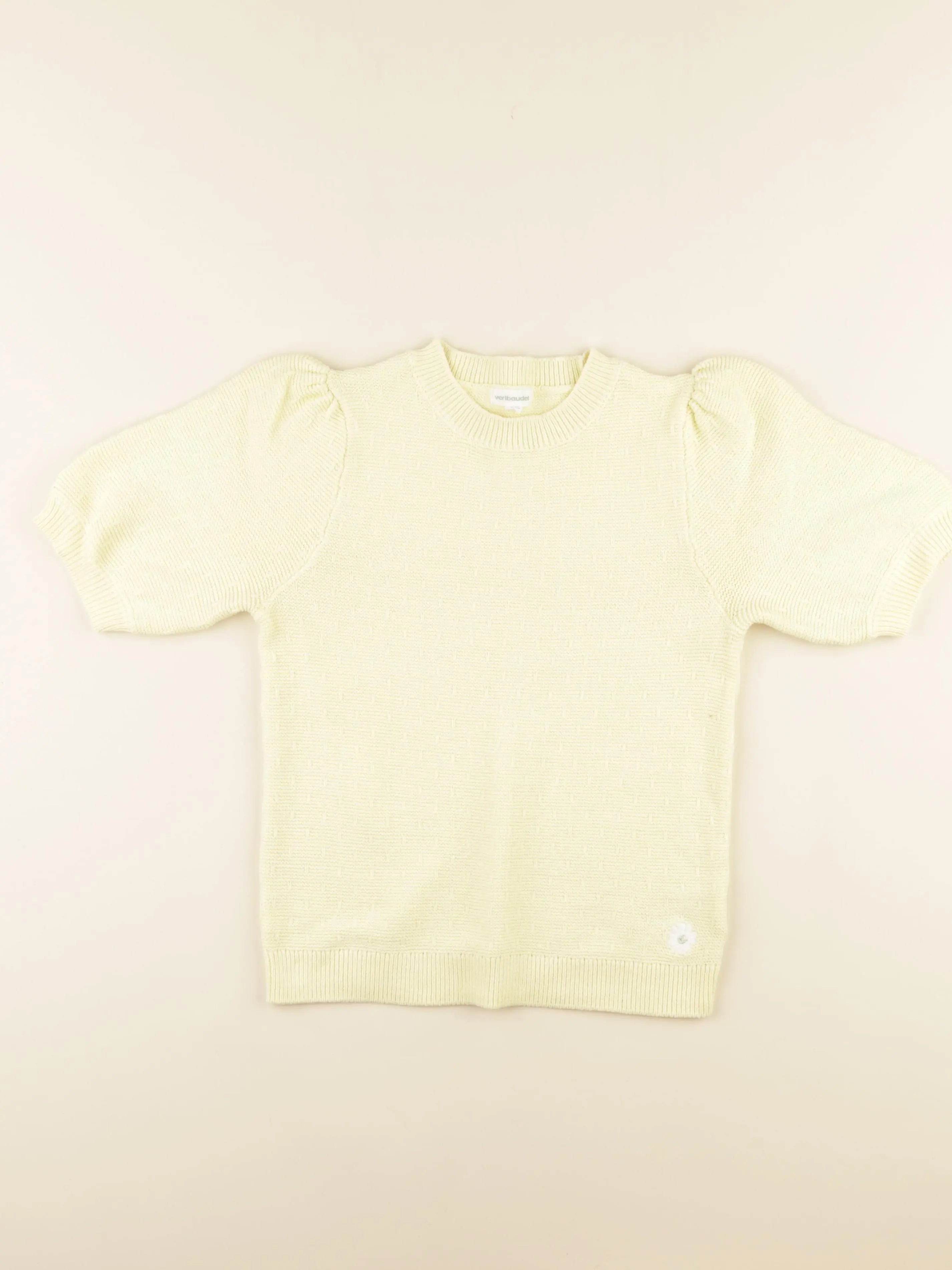 Vertbaudet - pull jaune - 10 ans