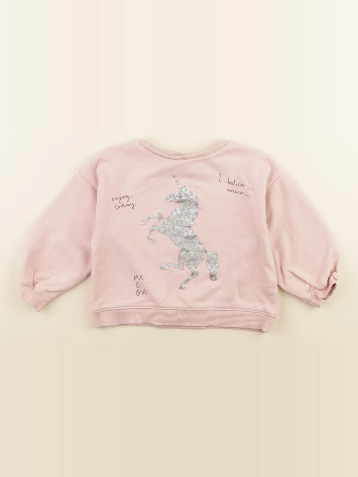 Zara - sweat rose - 2/3 ans