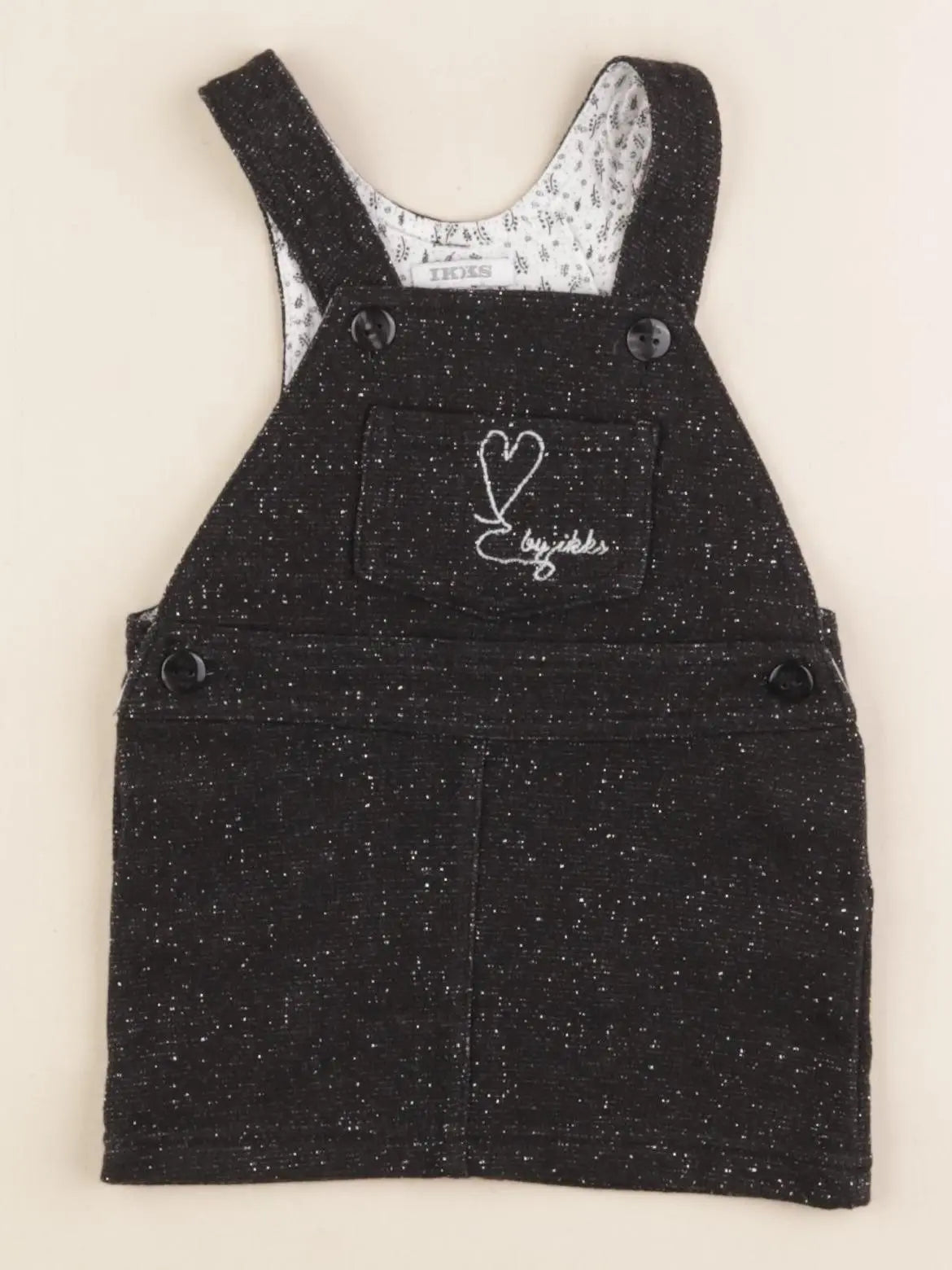IKKS - robe noir, argent - 6 mois
